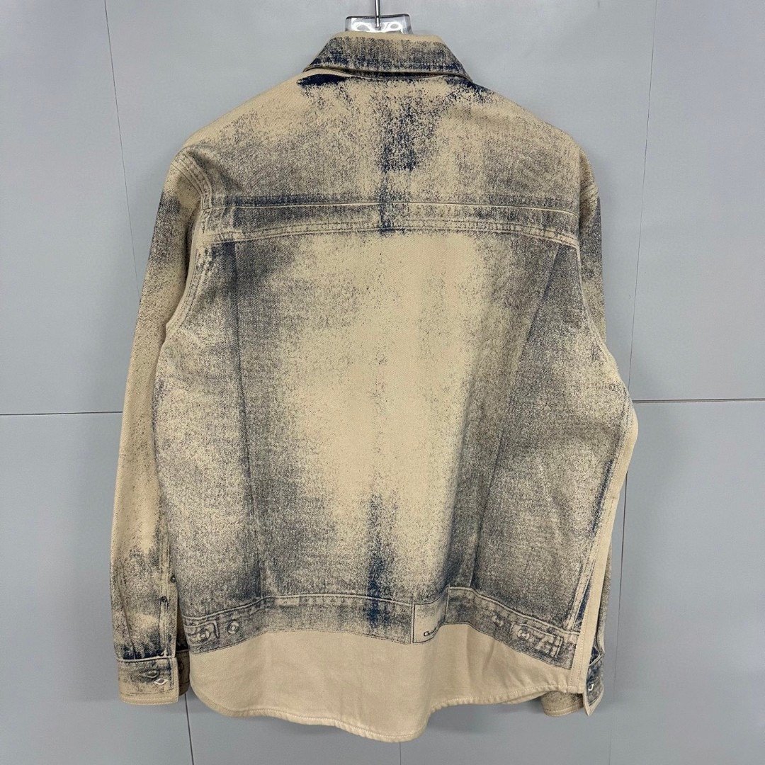 Dior Distressed Gradient Denim Jacket — back