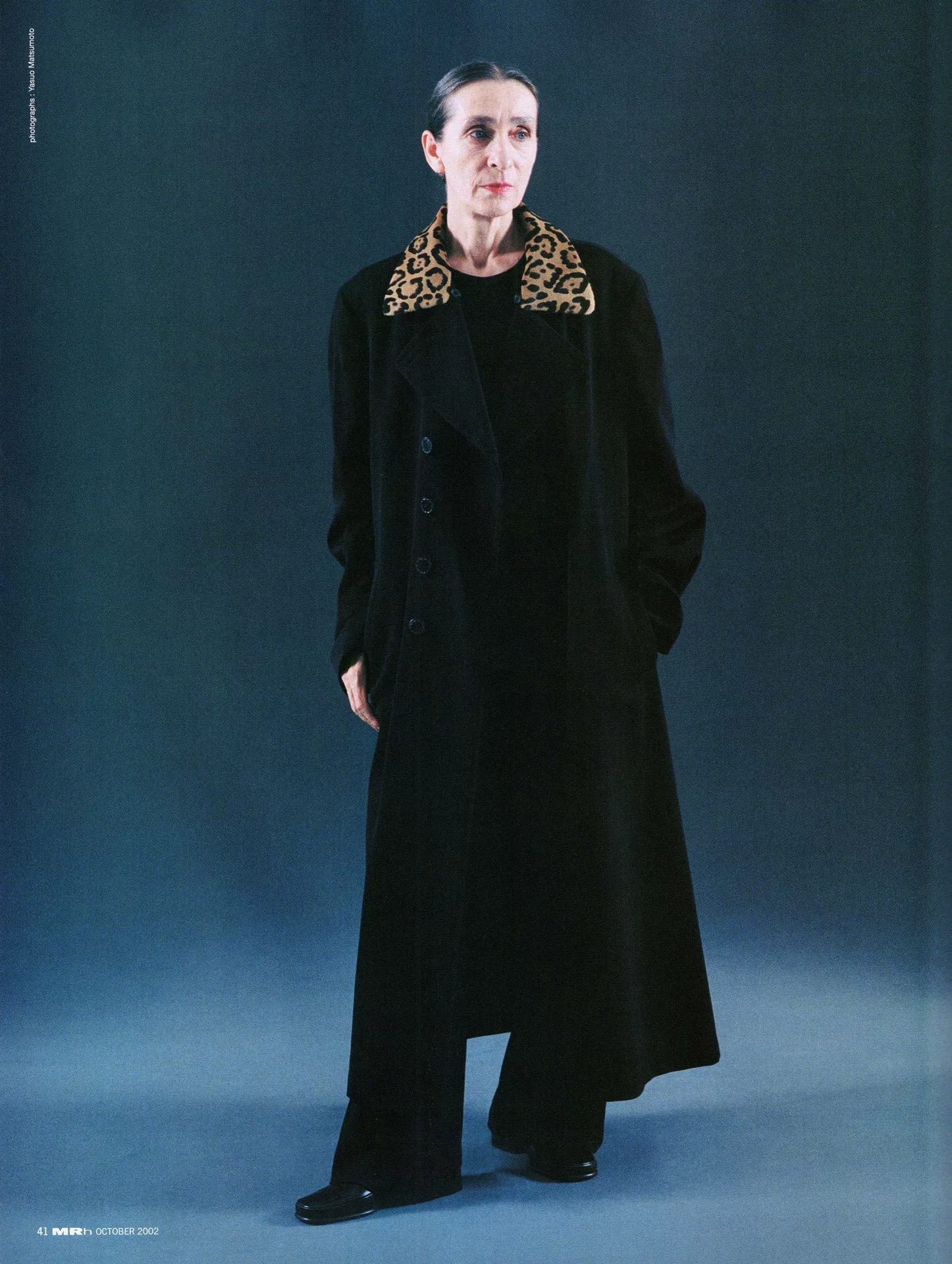 Yohji Yamamoto Detachable Leopard Collar Cardigan — front
