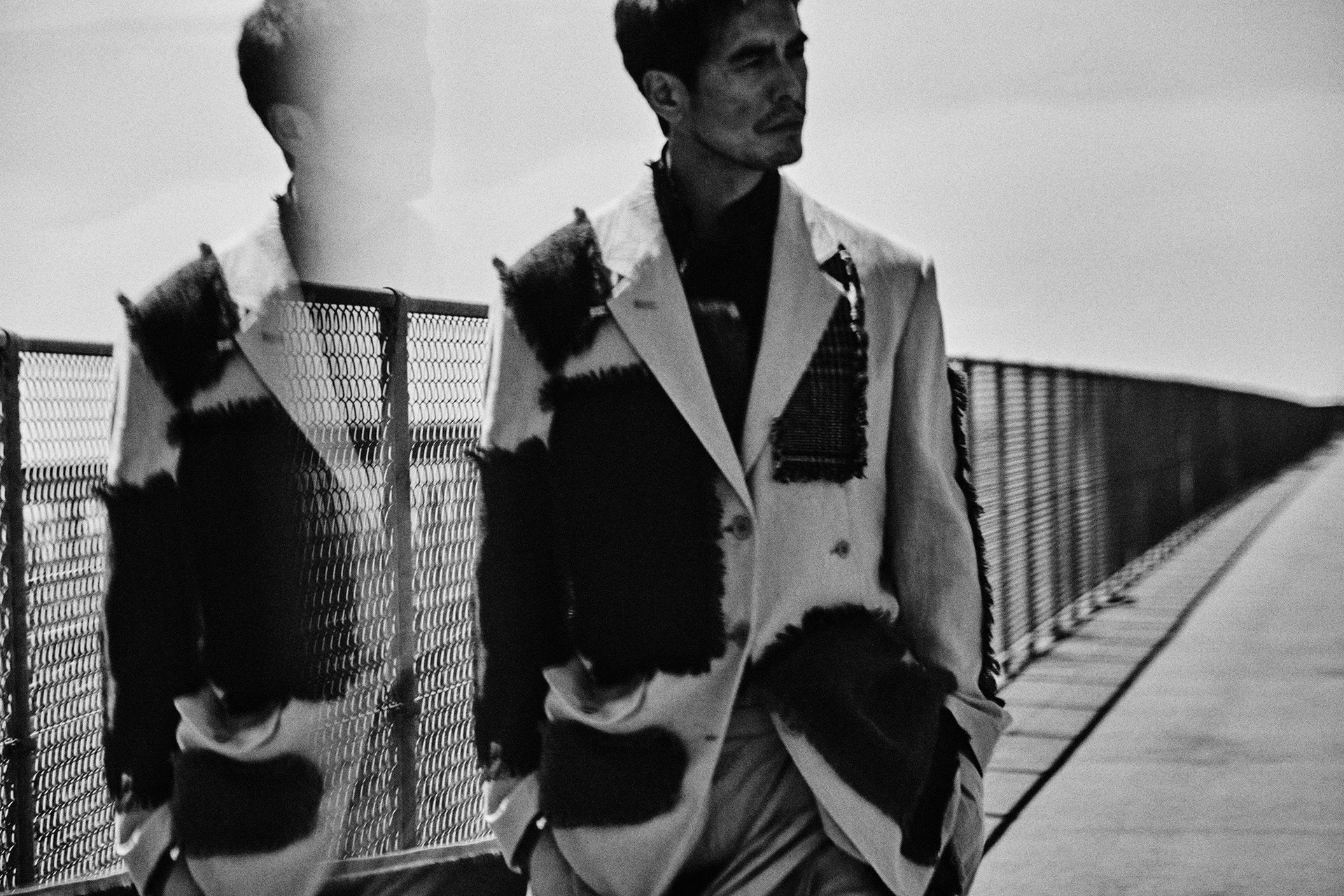 Yohji Yamamoto 23SS Linen Patchwork Jacket — label