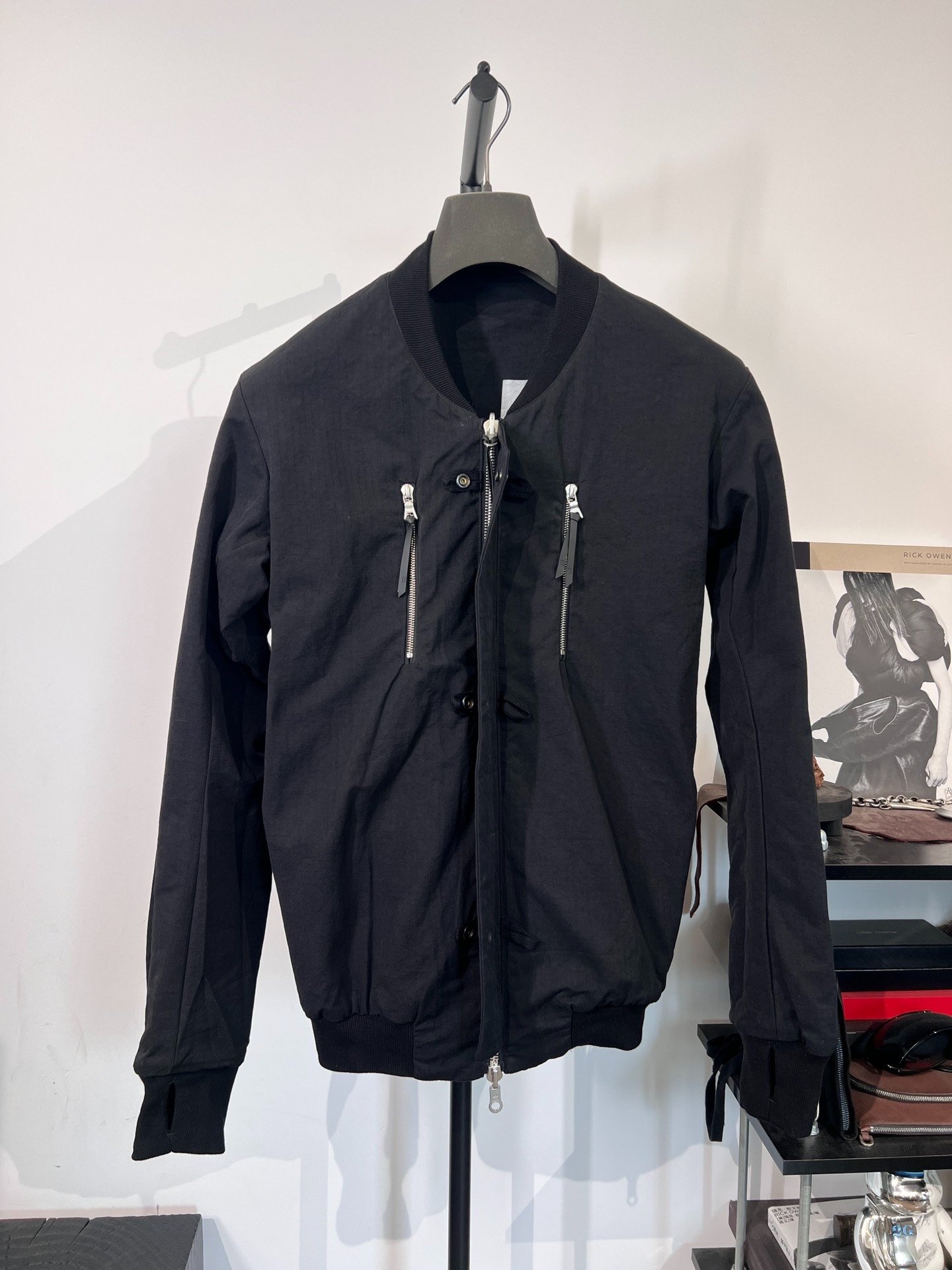 Boris Bidjan Saberi 11by bbs J3 3M Reflective Ma-1 Jacket — detail