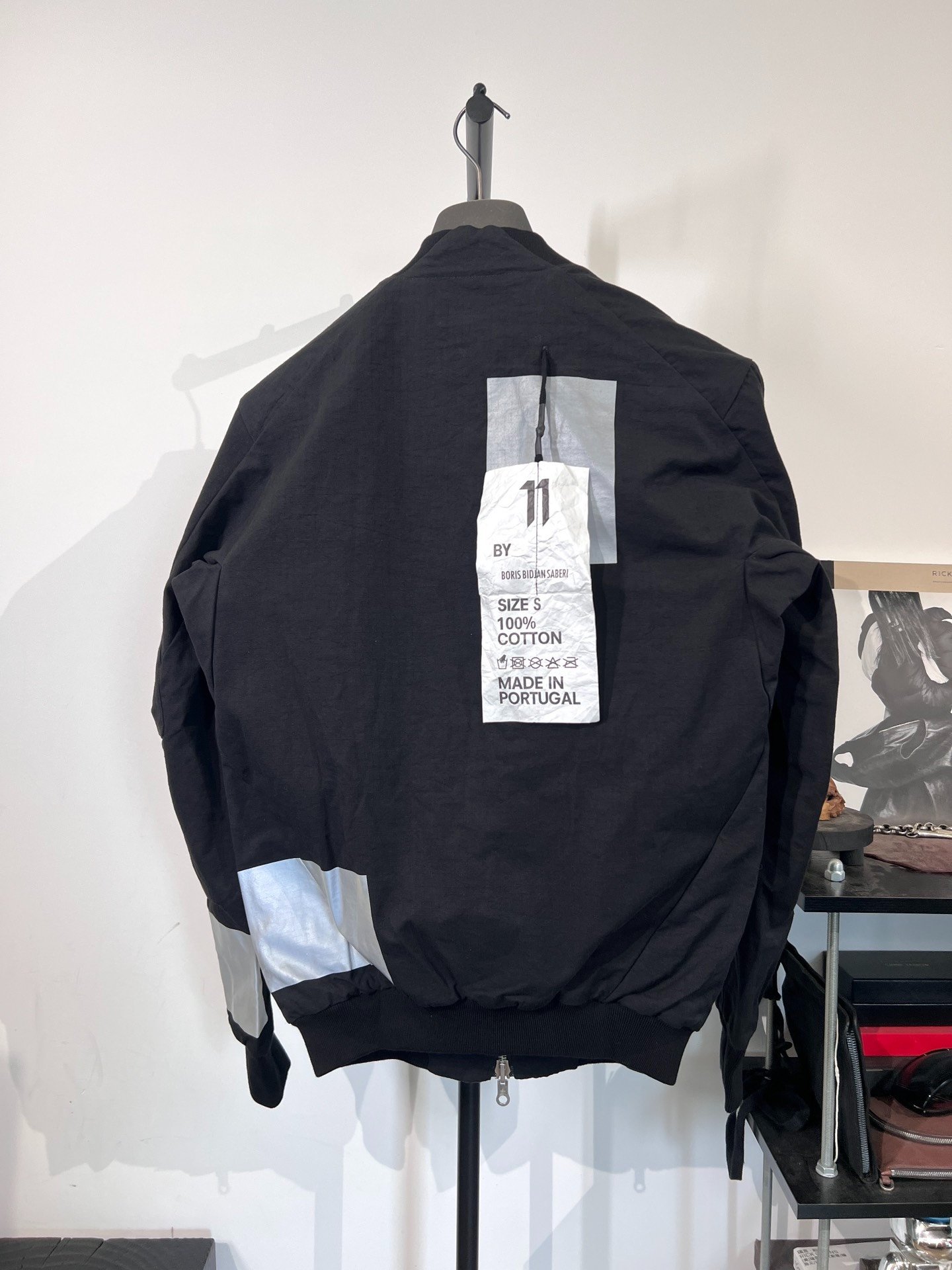 Boris Bidjan Saberi 11by bbs J3 3M Reflective Ma-1 Jacket — front