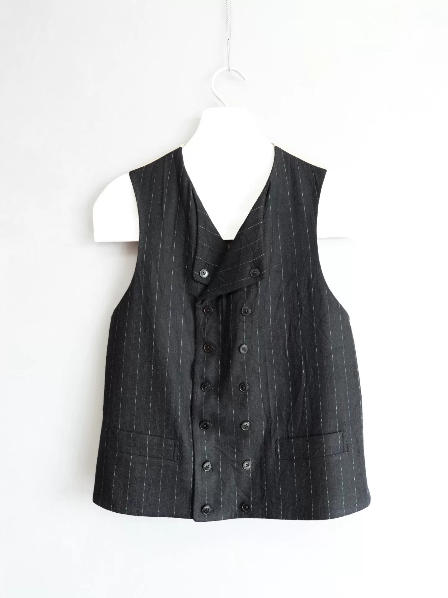 Yohji Yamamoto 11AW Black Red Stripe Vest