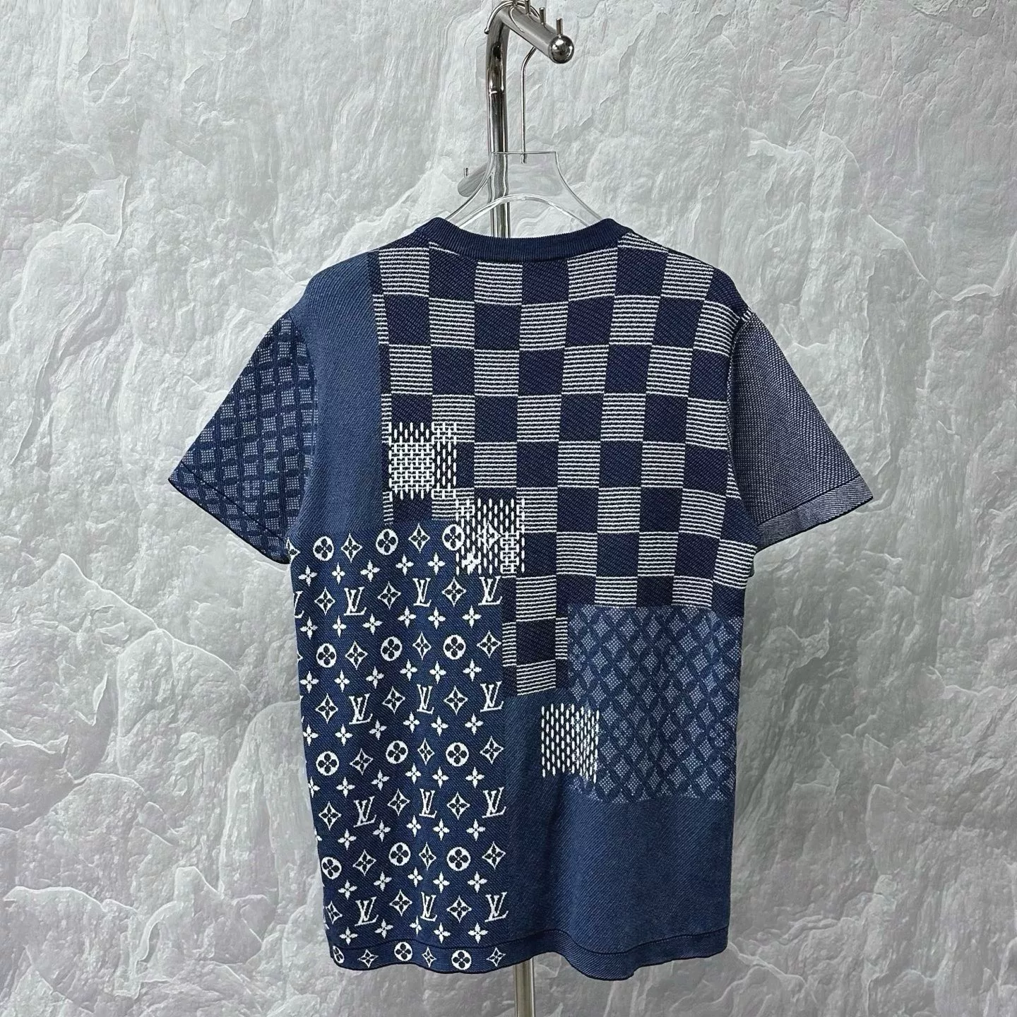 Louis Vuitton Nigo FW25 Checkerboard Knit Tee — back