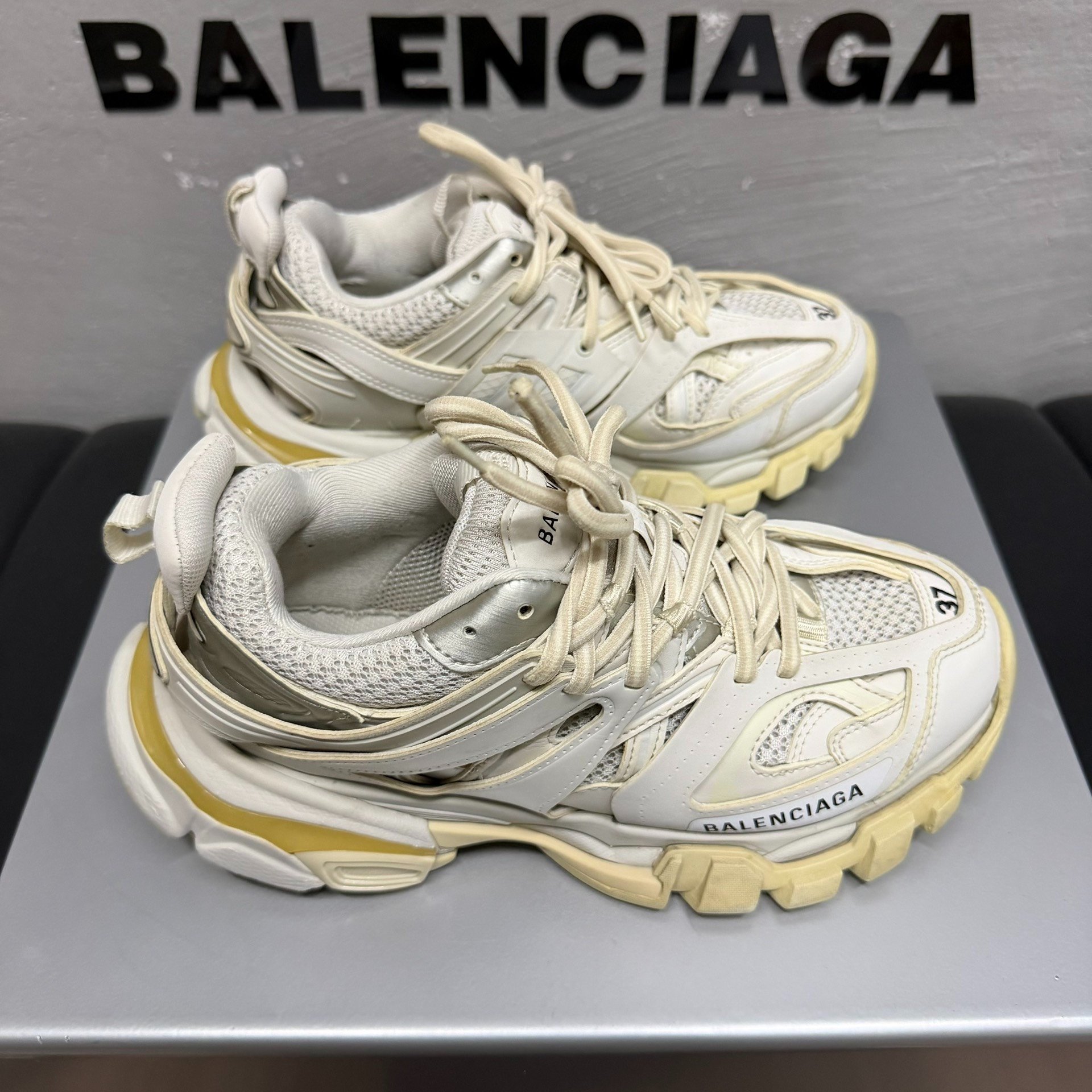 Balenciaga Track White Dad Shoes — back