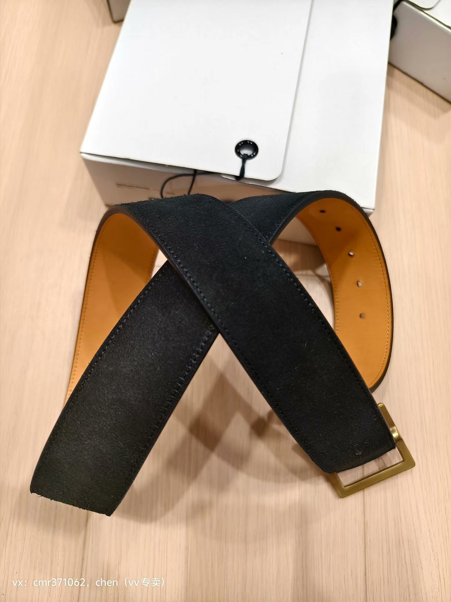 VISVIM 17AW PLAIN BELT 45MM SUEDE — back