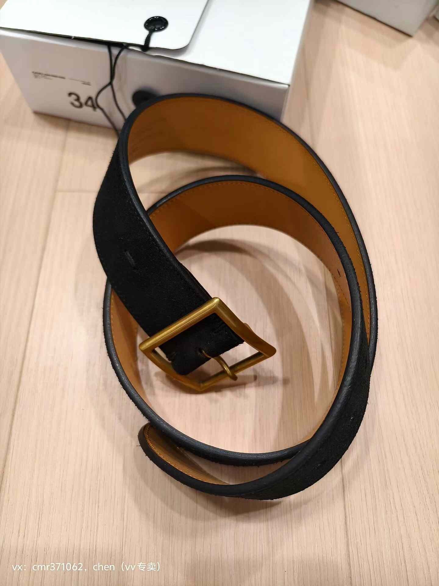 VISVIM 17AW PLAIN BELT 45MM SUEDE — label