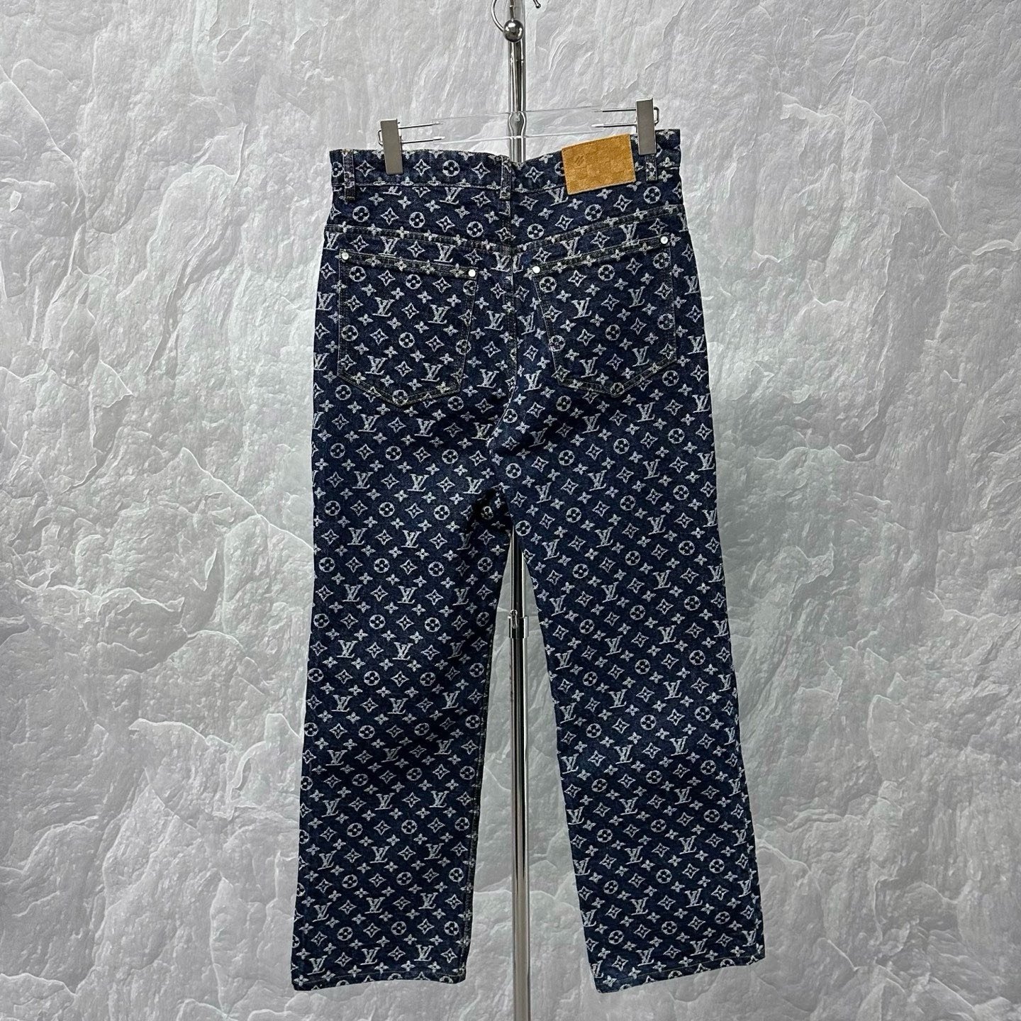 Louis Vuitton FW24 All-Over Jacquard Denim Pants — back