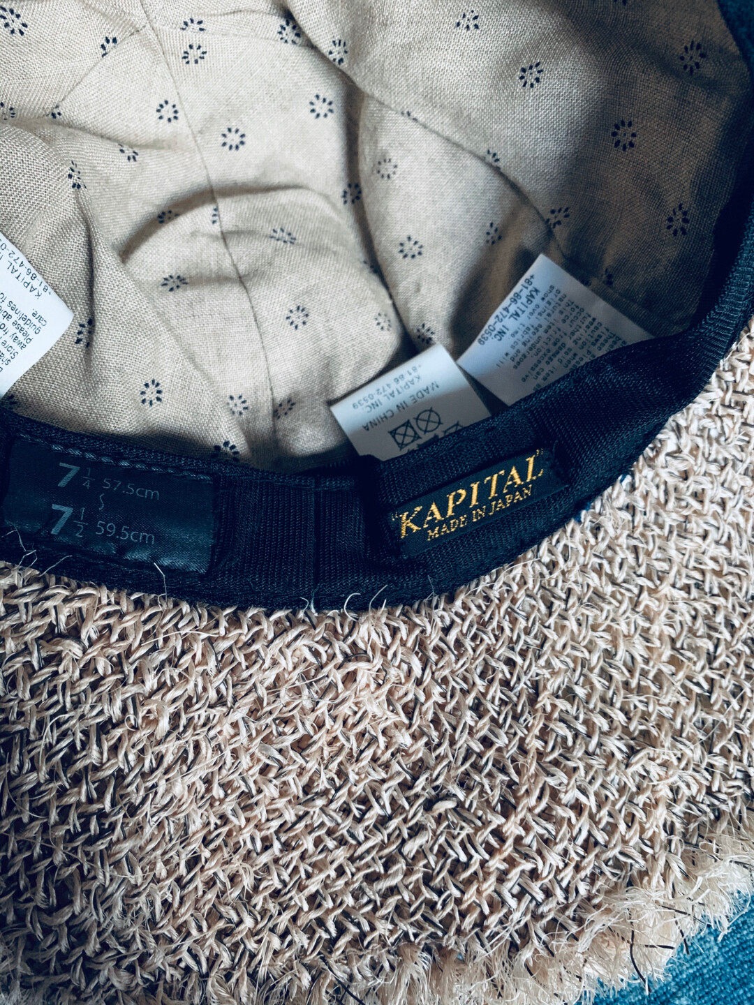 Kapital Mixed Straw Hat — back