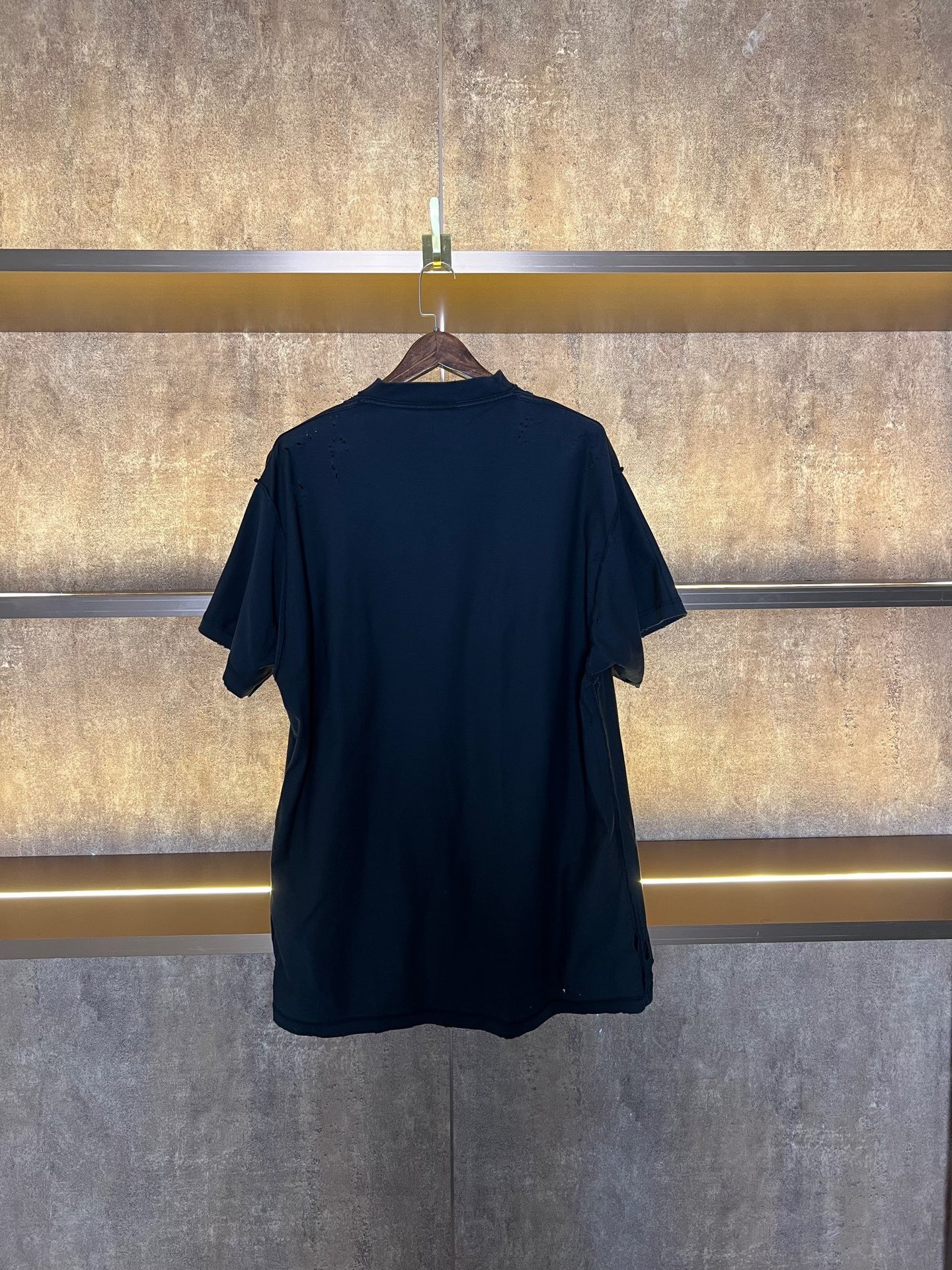 Balenciaga Castle Print Distressed T-Shirt — front