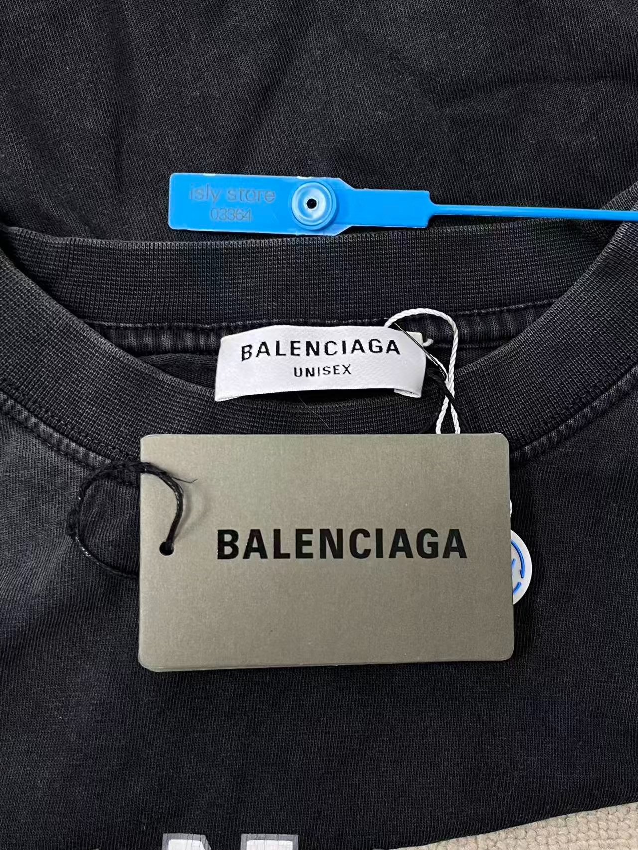 Balenciaga 1917 Logo Vintage Washed T-Shirt — label