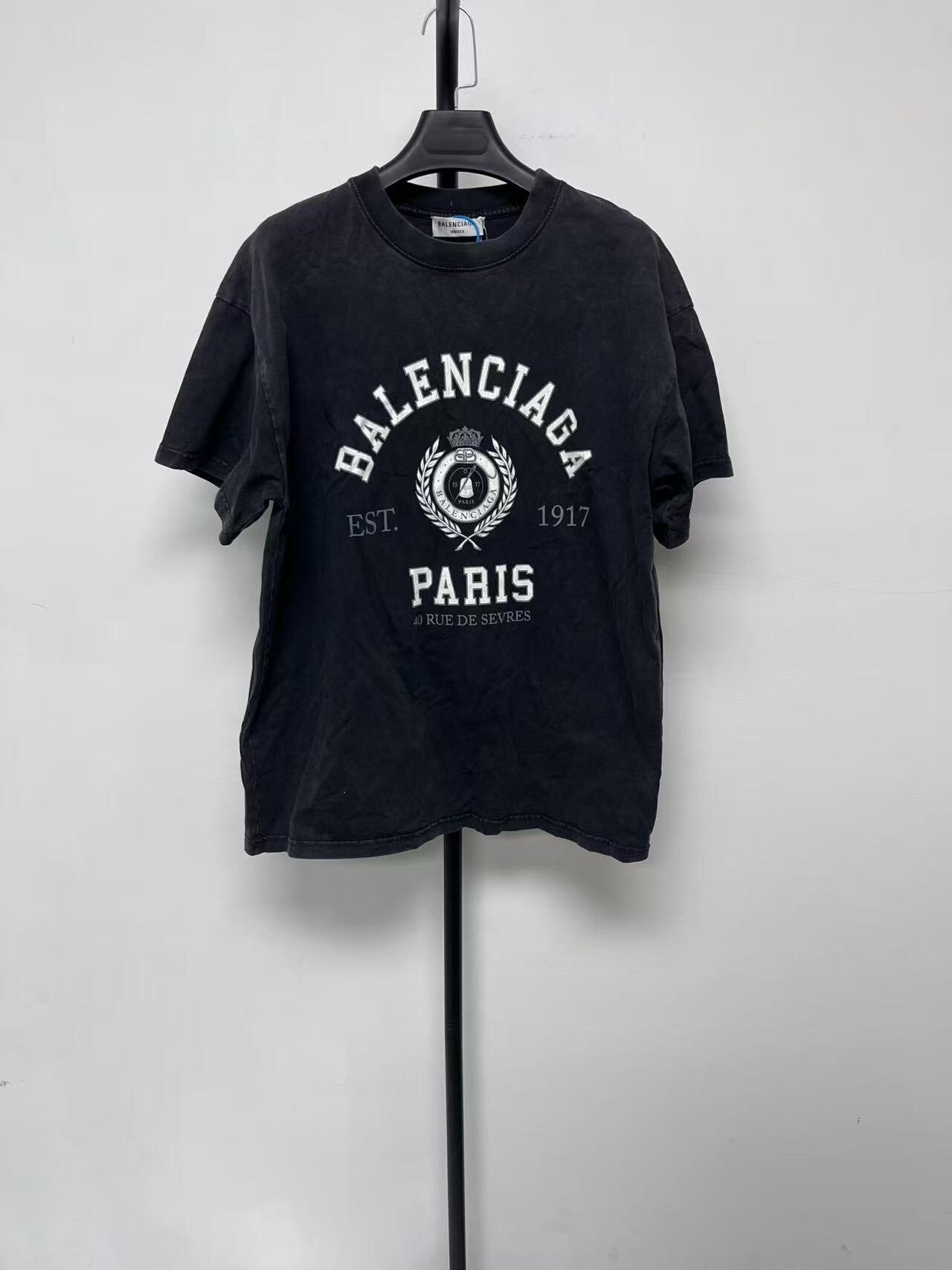 Balenciaga 1917 Logo Vintage Washed T-Shirt