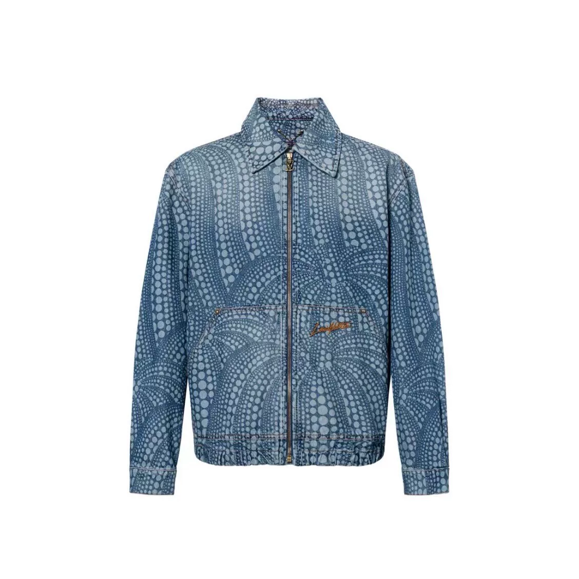 Louis Vuitton Polka Dot Zip Denim Jacket
