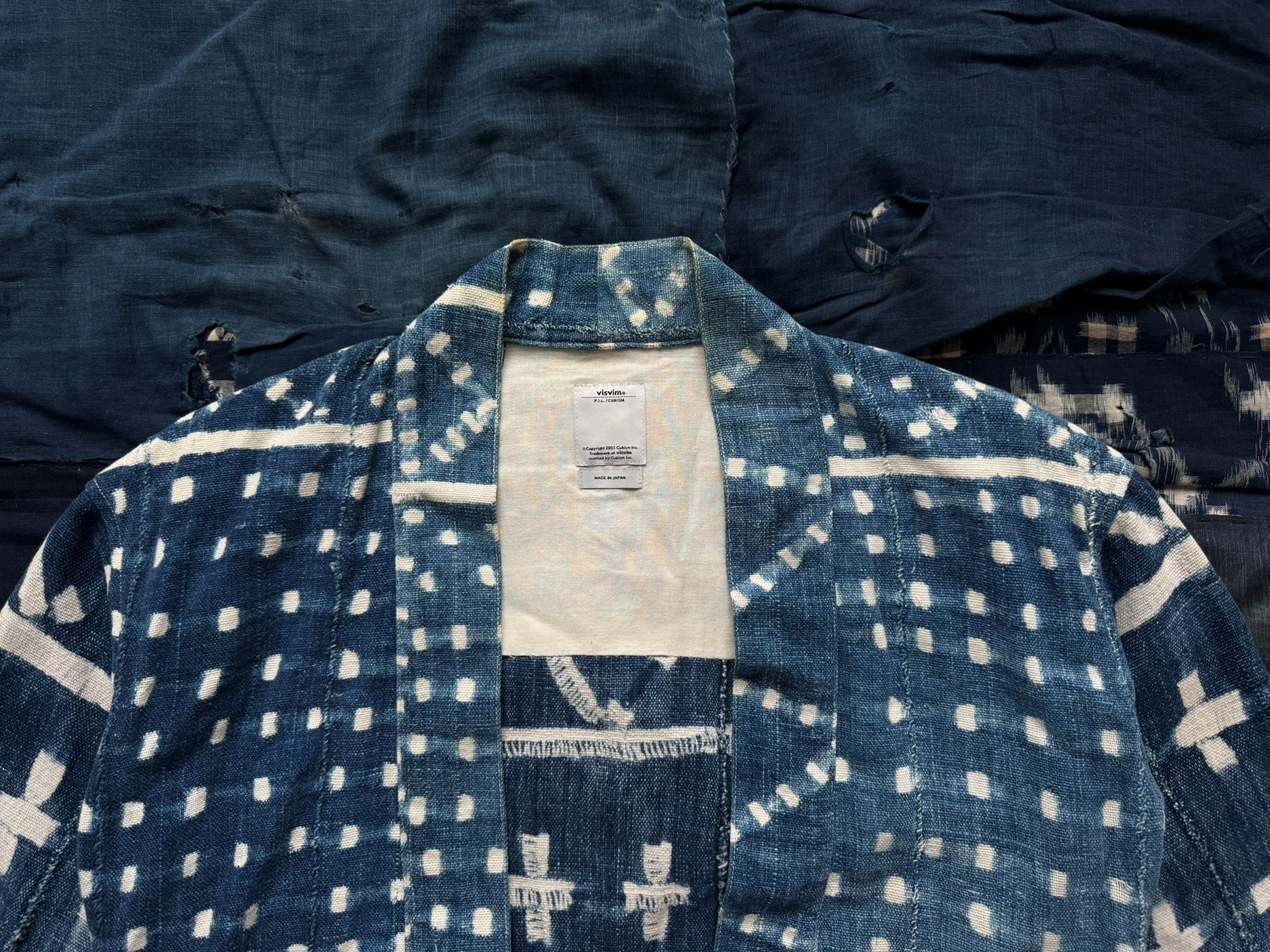 VISVIM LHAMO SHIRT INDIGO SPOT — back