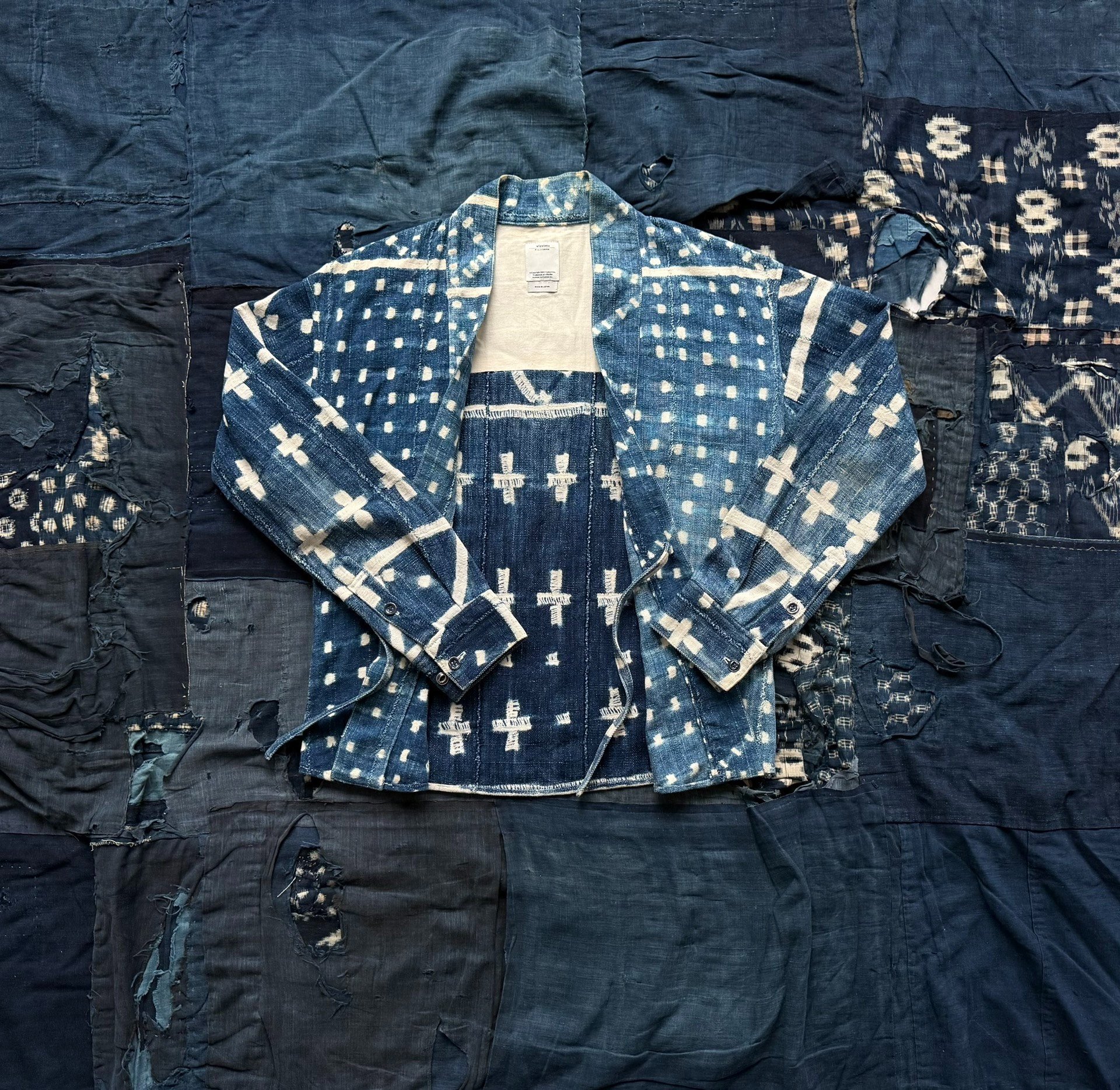VISVIM LHAMO SHIRT INDIGO SPOT — front