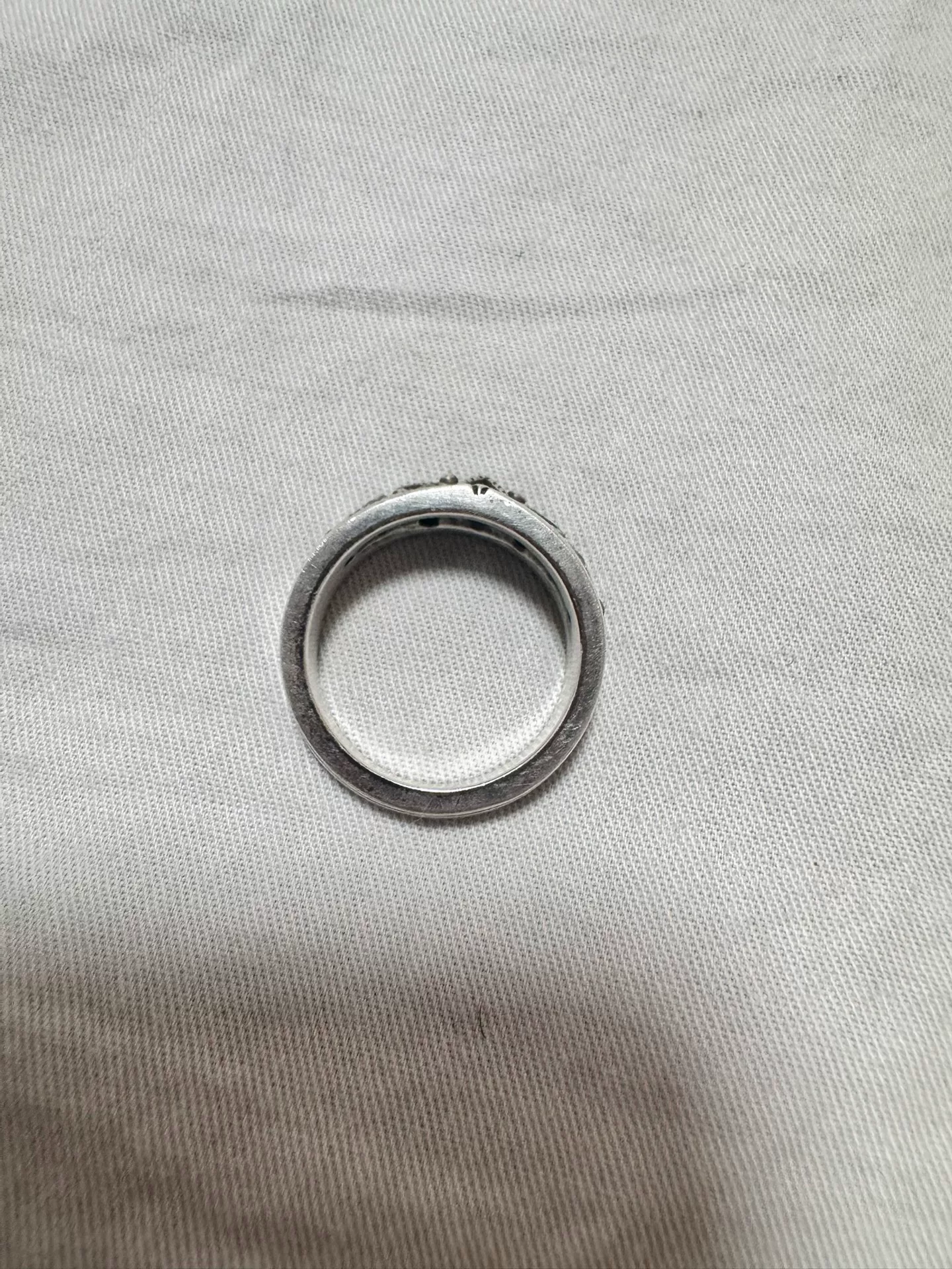 BIG BLACK MARIA 925 Silver Stone Ring — detail