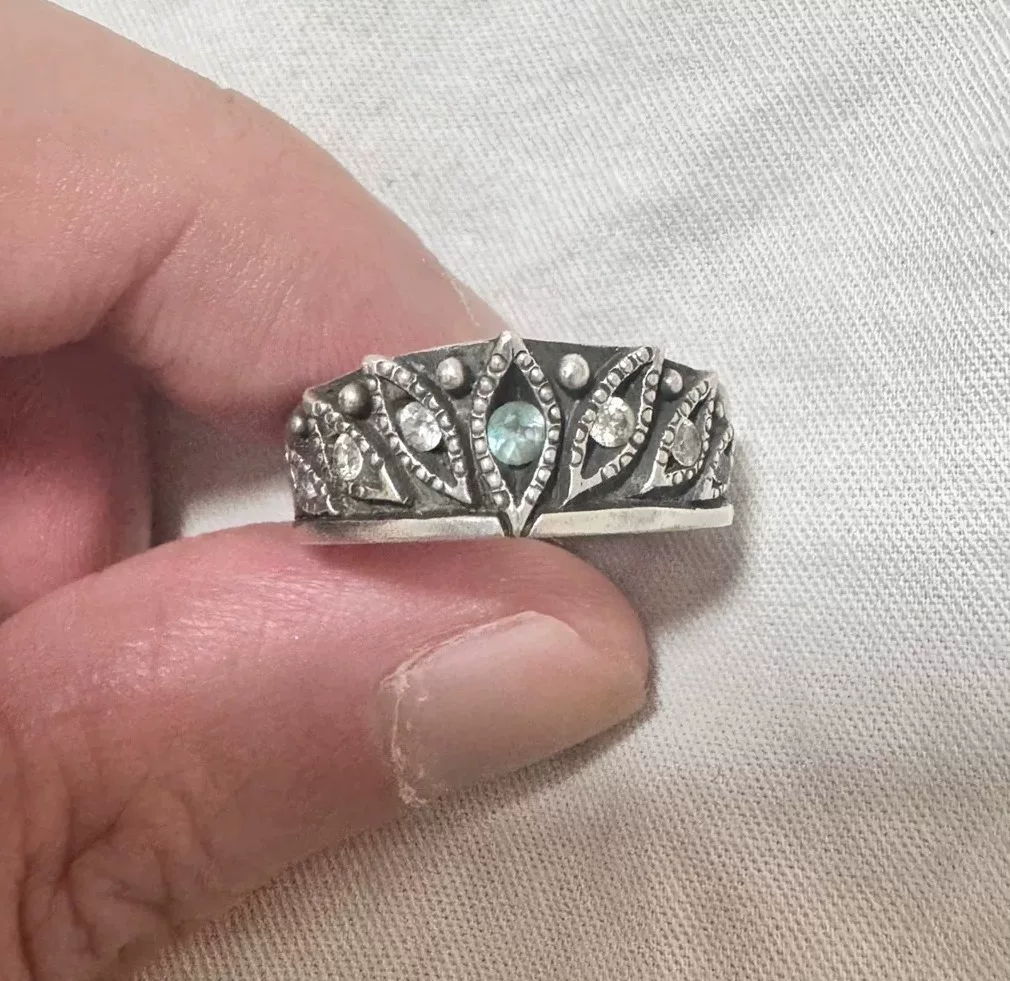BIG BLACK MARIA 925 Silver Stone Ring