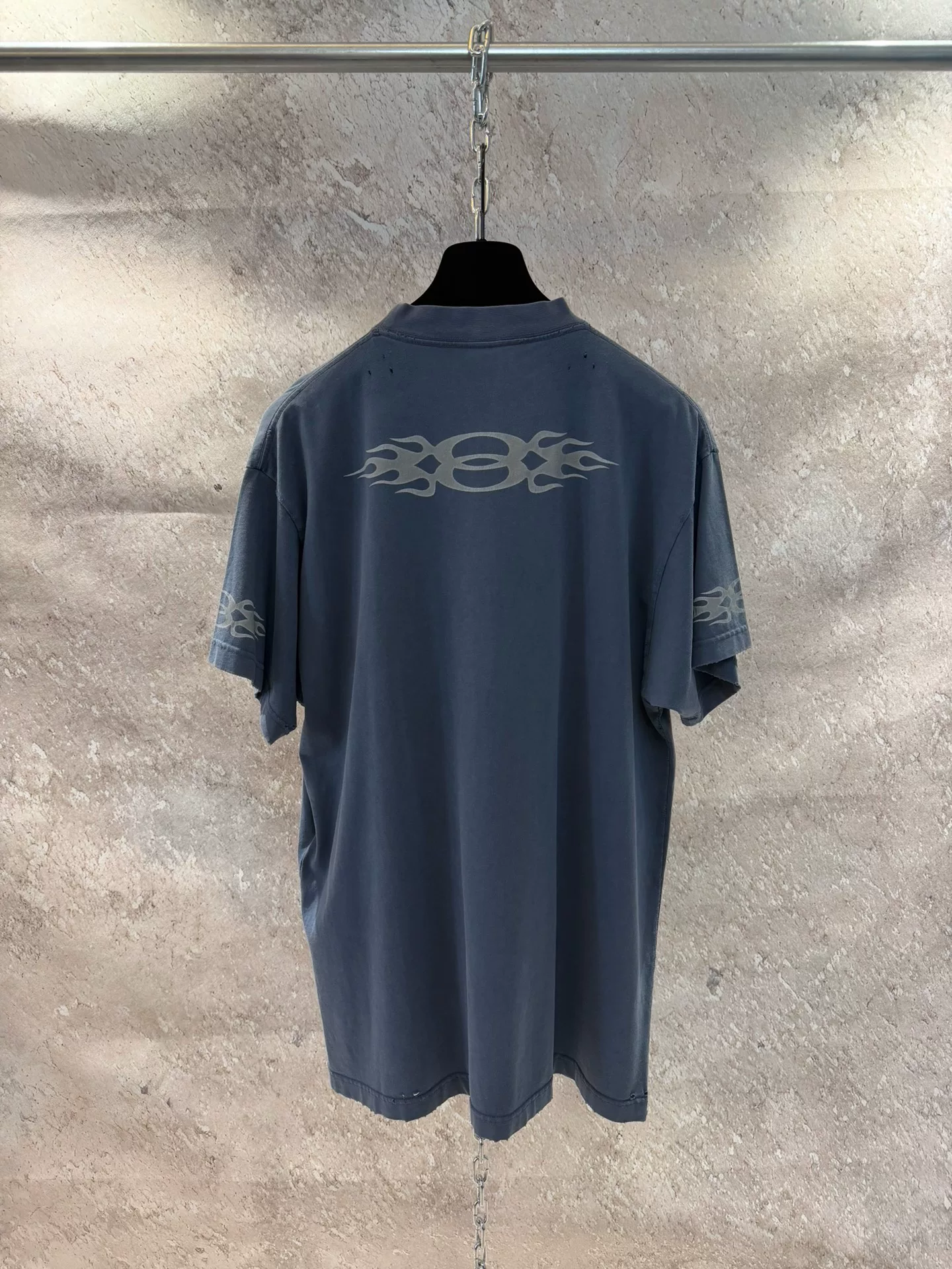 Balenciaga Flame Double-Ring Logo T-Shirt — front