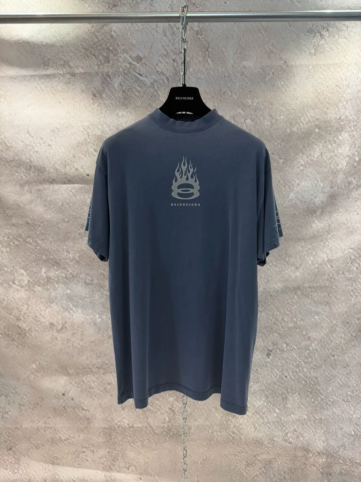 Balenciaga Flame Double-Ring Logo T-Shirt