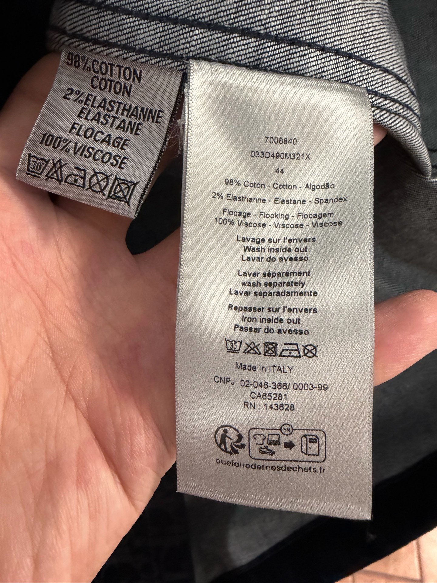 Dior All-over Logo Flocked Shirt — back