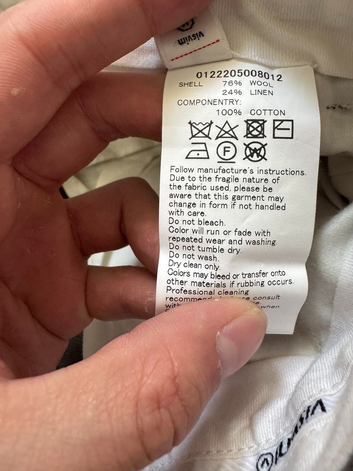 VISVIM 22AW HIGGINS SLACKS W/L — detail
