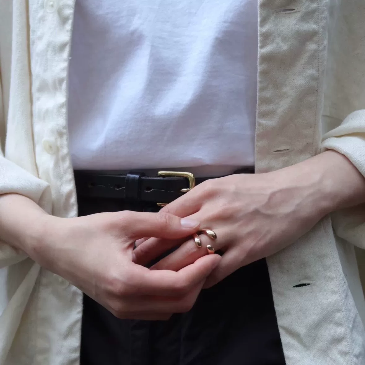 Jabez Cliff Black Belt Size 32 — label