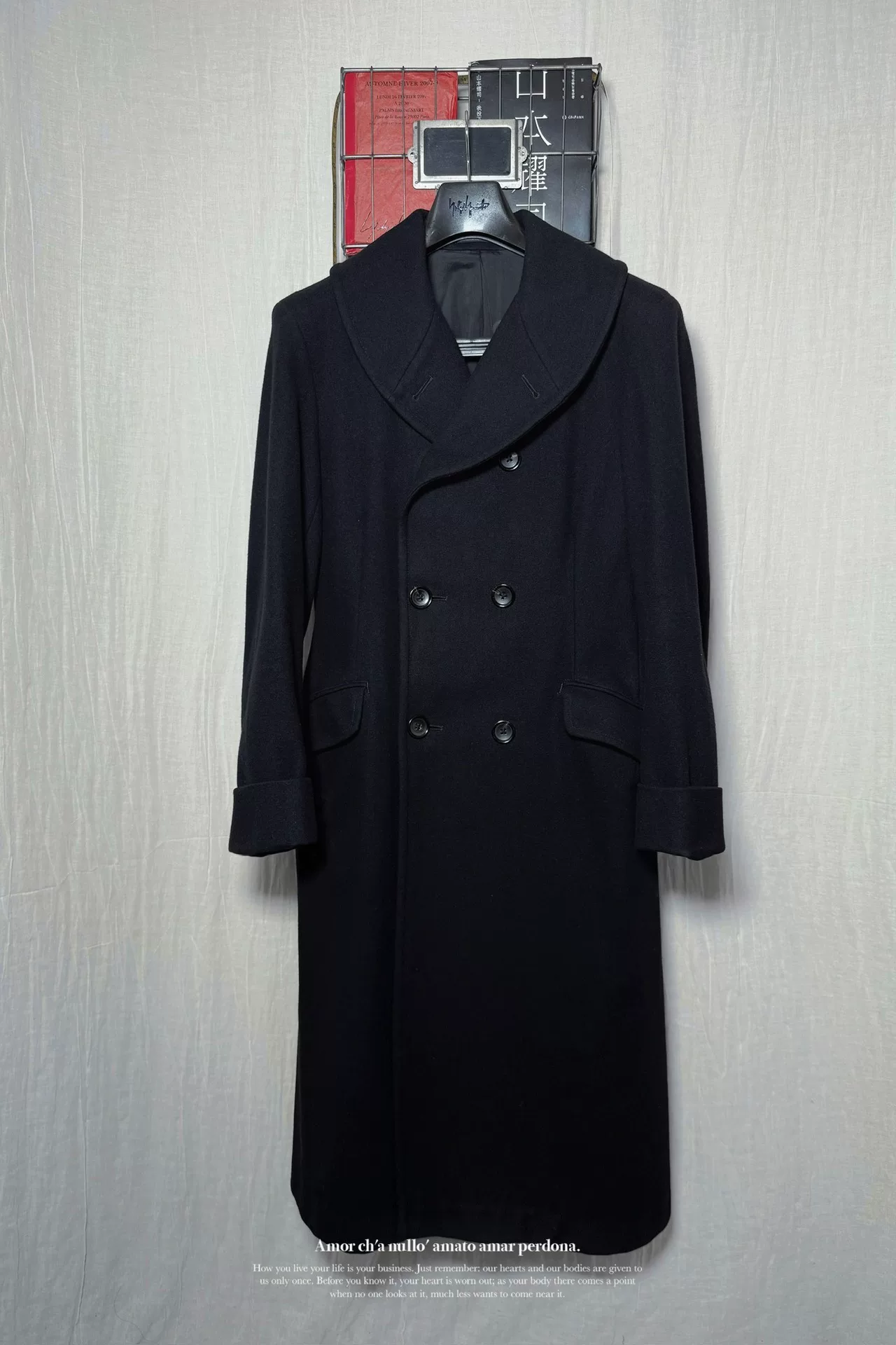 Yohji Yamamoto 10AW Shawl Collar Coat — front