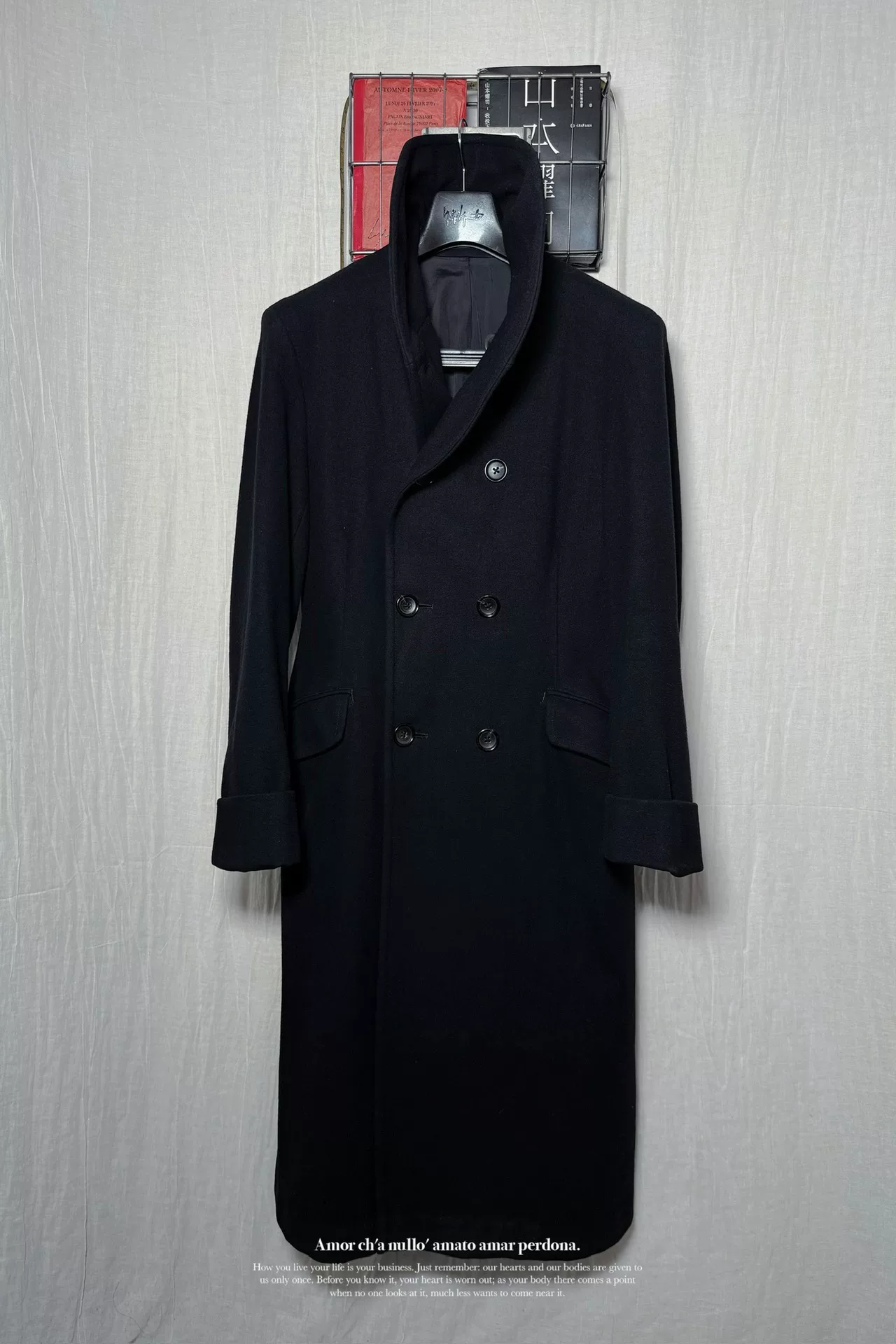 Yohji Yamamoto 10AW Shawl Collar Coat — back