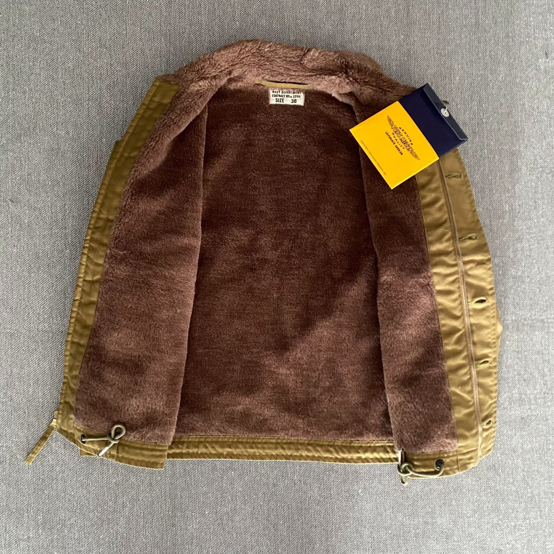 Toys McCoy N1 Navy Canvas Jacket — label