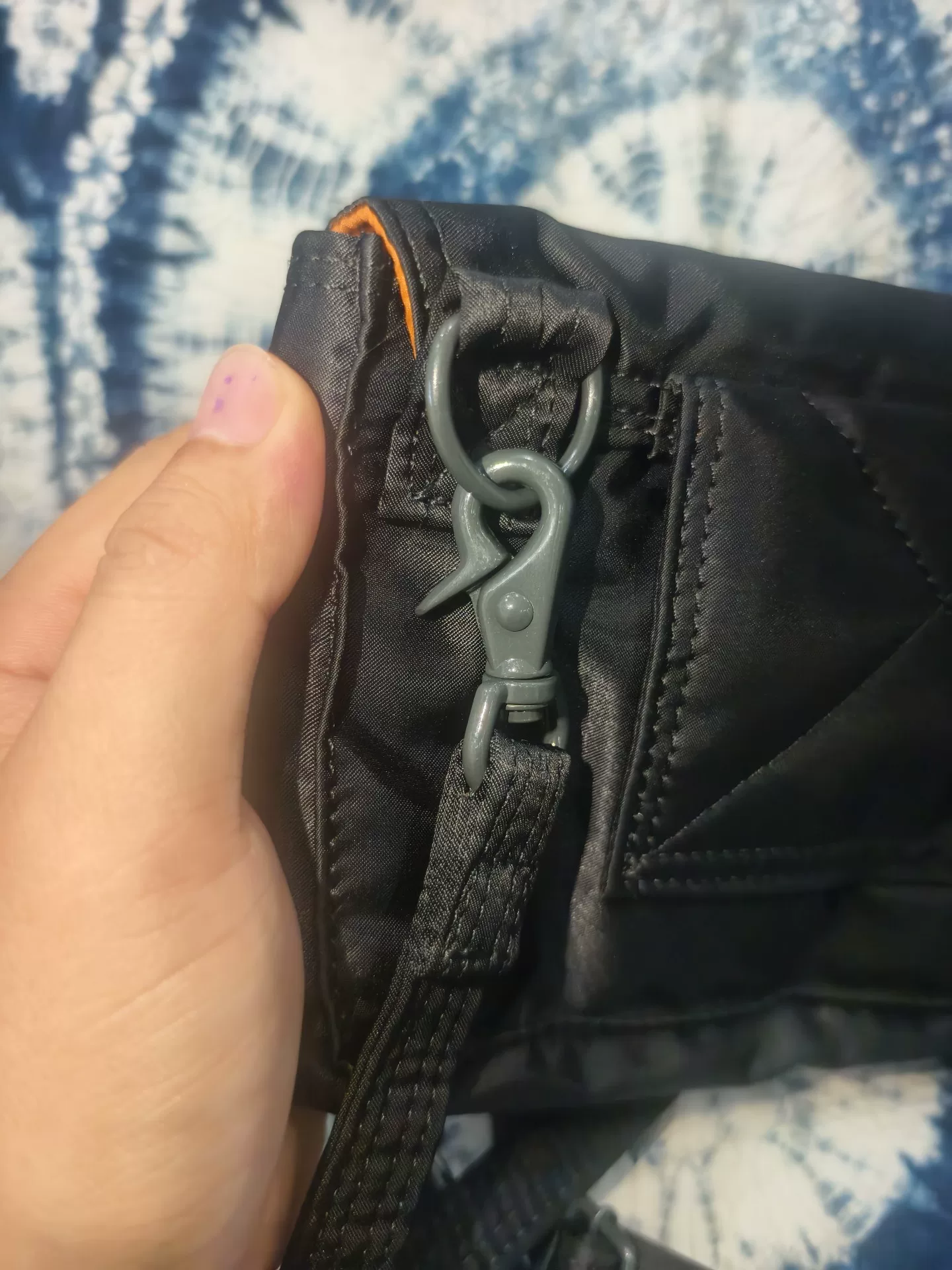 Porter Tanker Black Crossbody Shoulder Bag — label