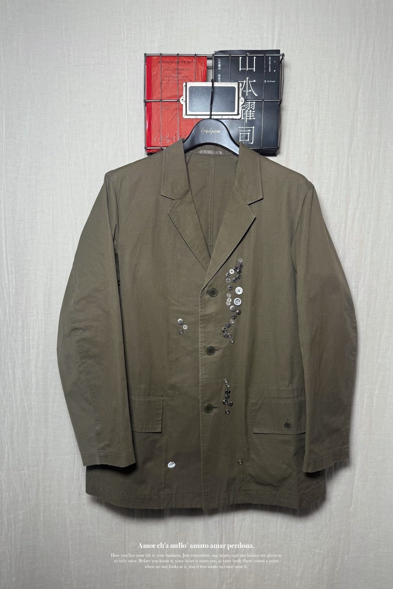 Yohji Yamamoto 05AW Multi-Button Blazer — detail