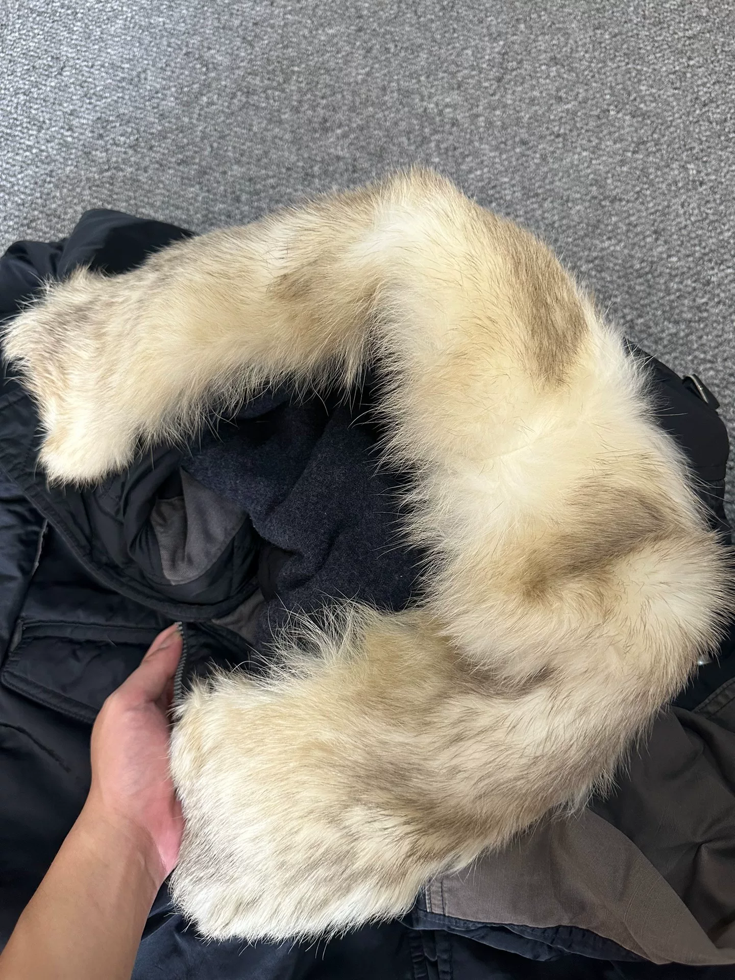 visvim 17AW First Gen Wolf Fur Coat — back