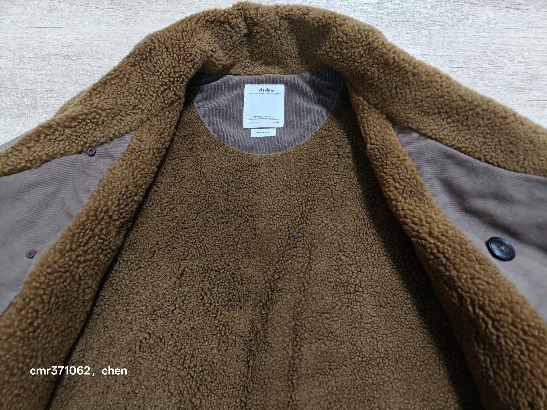 VISVIM 23AW FURLONG P.COAT — label