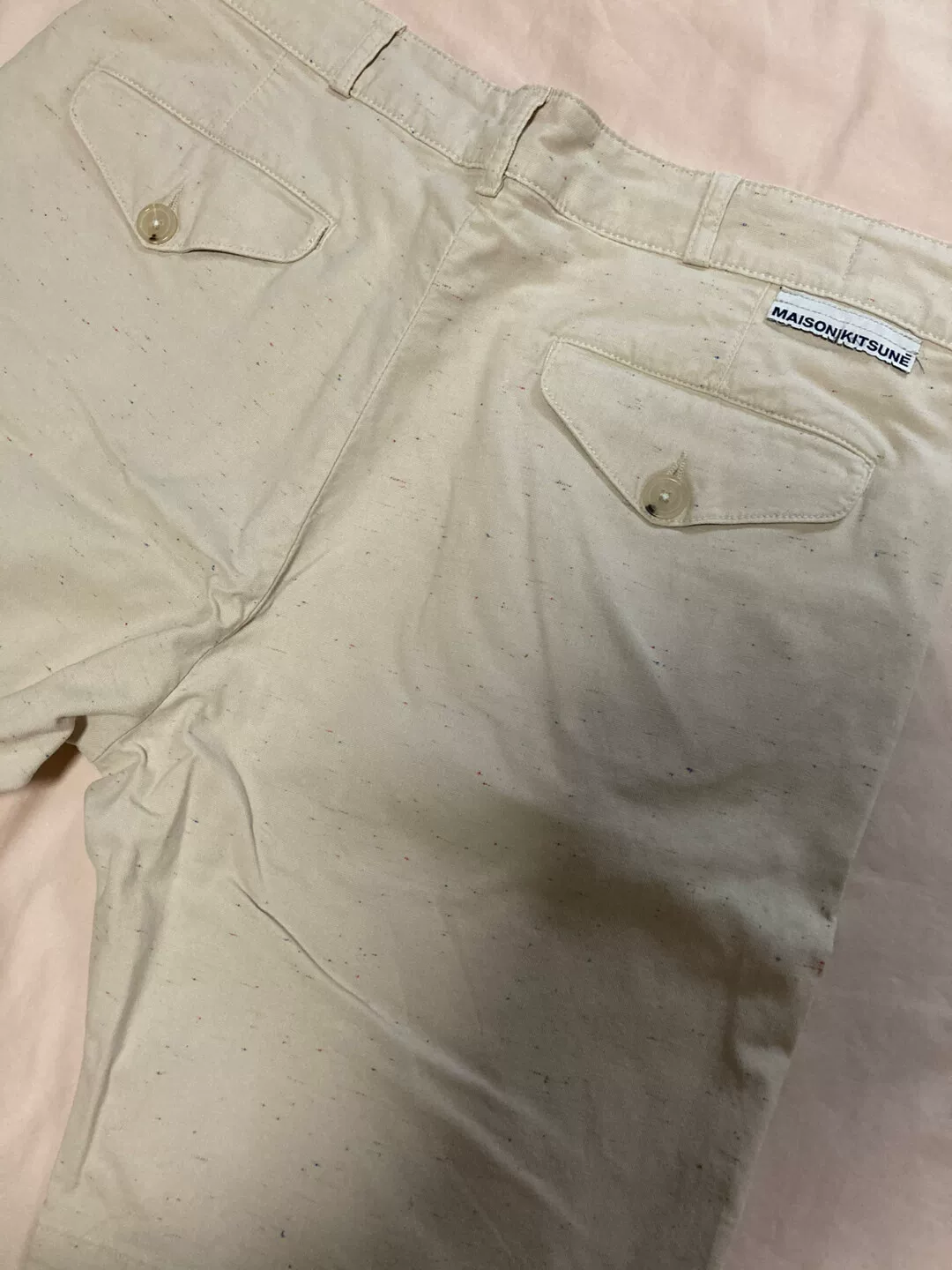 Maison Kitsune Cotton-Linen Shorts Size 32 — front