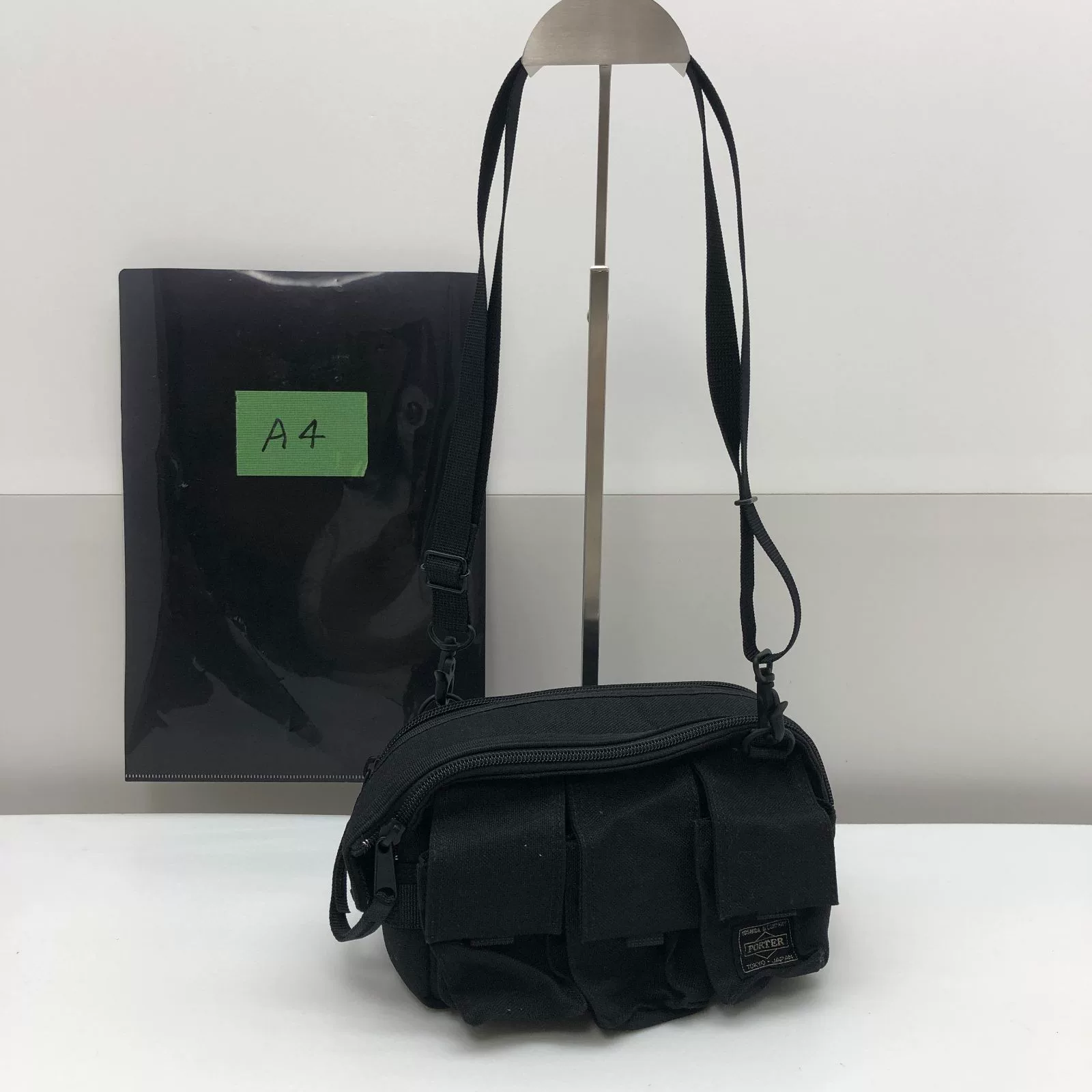 Porter Classic Black Single-Shoulder Bag — detail