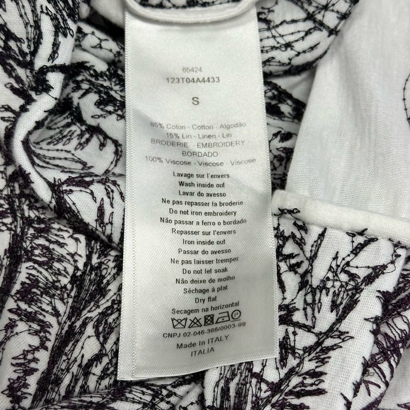 Dior Christian Dior Animal Print Tee — label