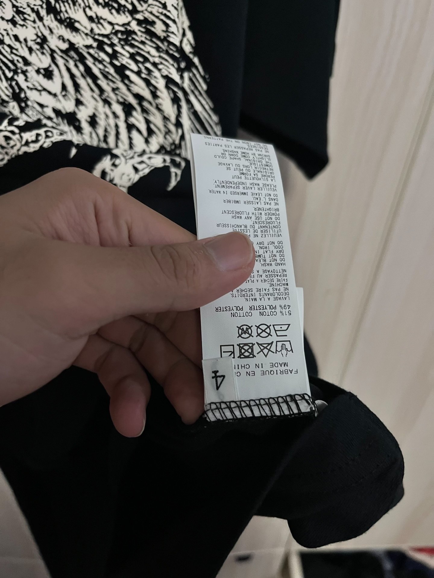 Yohji Yamamoto Raven Print Short-Sleeve T-shirt — label