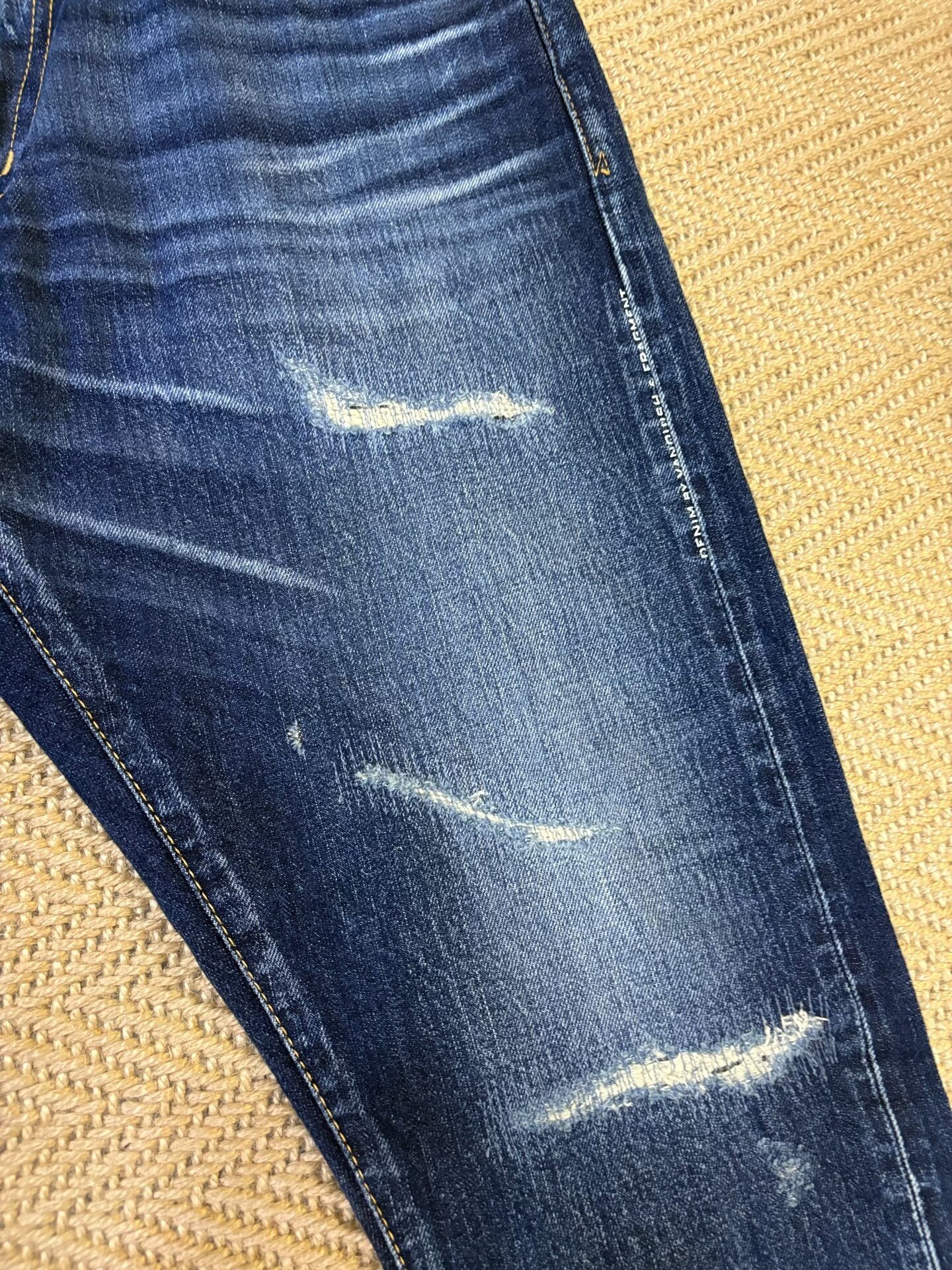 Vanquish & Fragment Washed Cropped Jeans — back