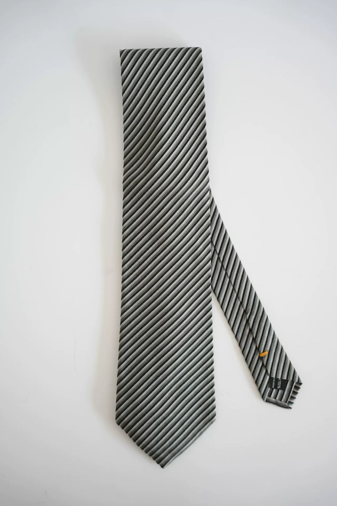 Yohji Yamamoto Diagonal Stripe Silk Tie