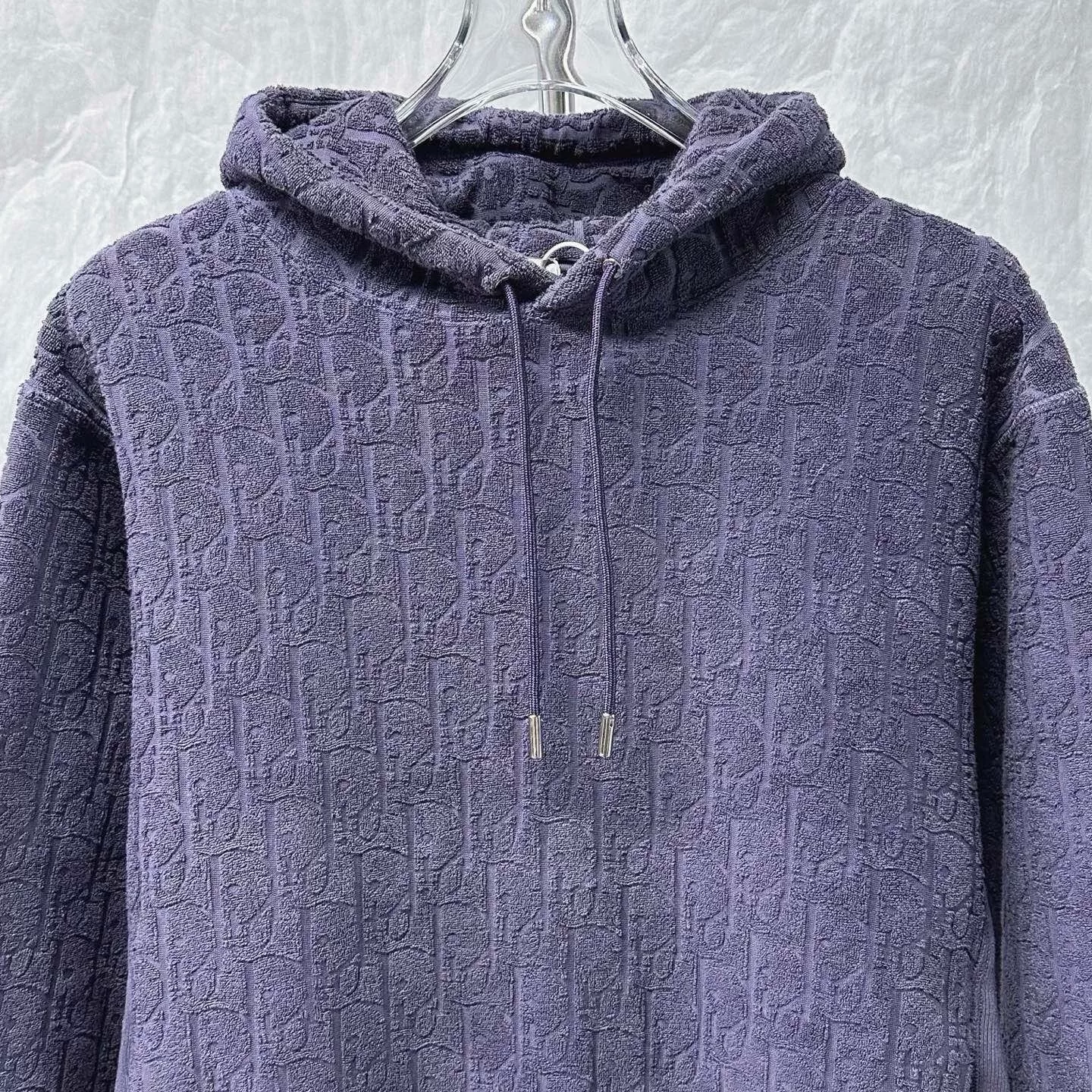 Dior All-Over Embossed Logo Hoodie — front