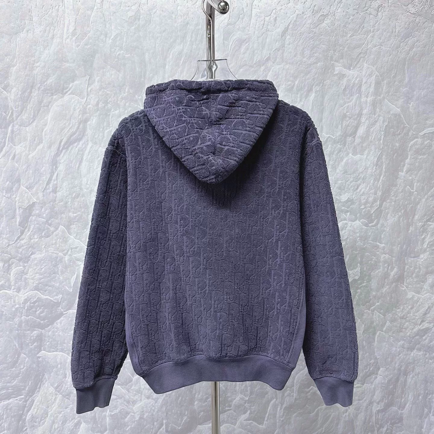 Dior All-Over Embossed Logo Hoodie — back