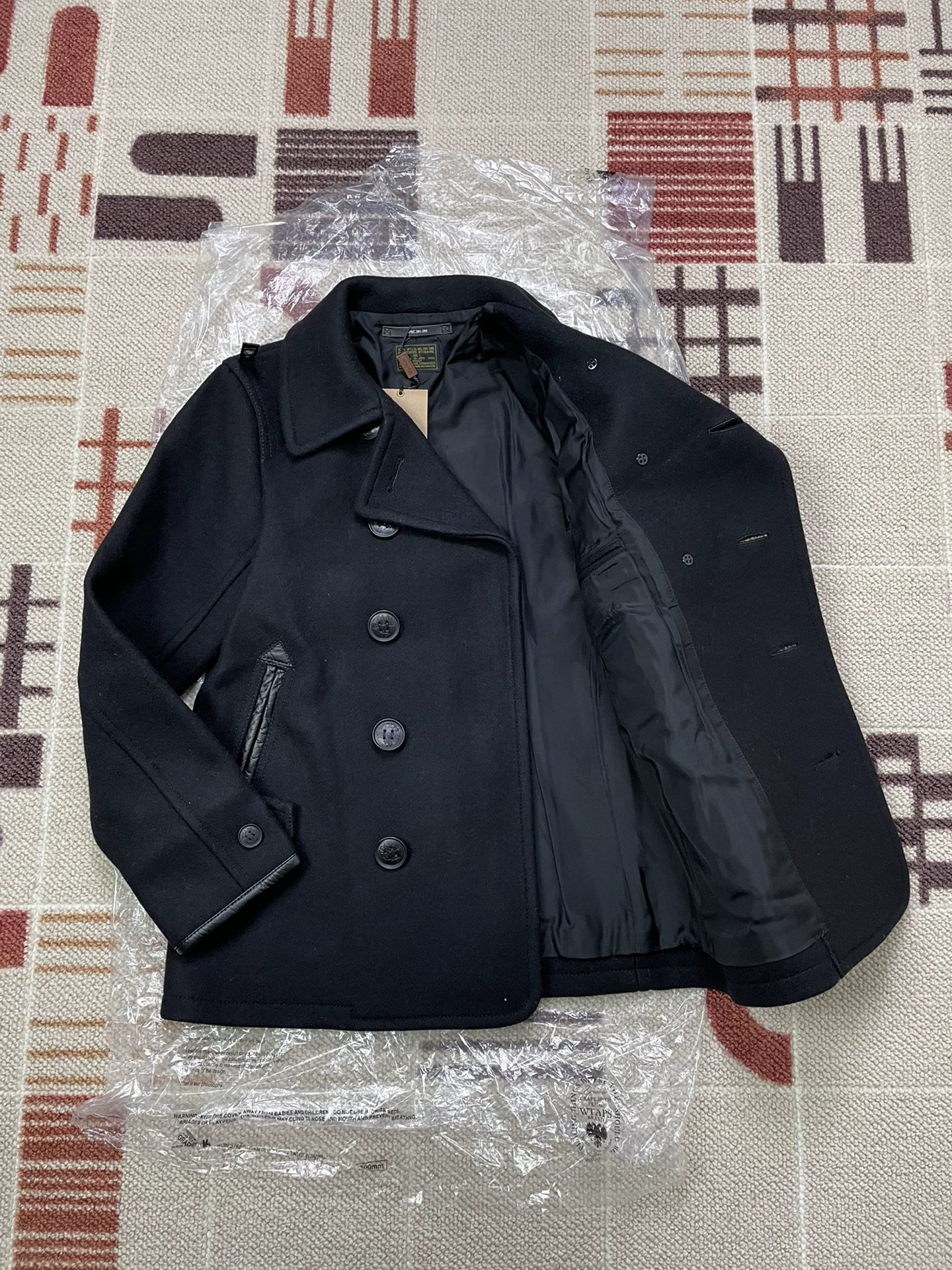 WTAPS Black Watch Coat — back