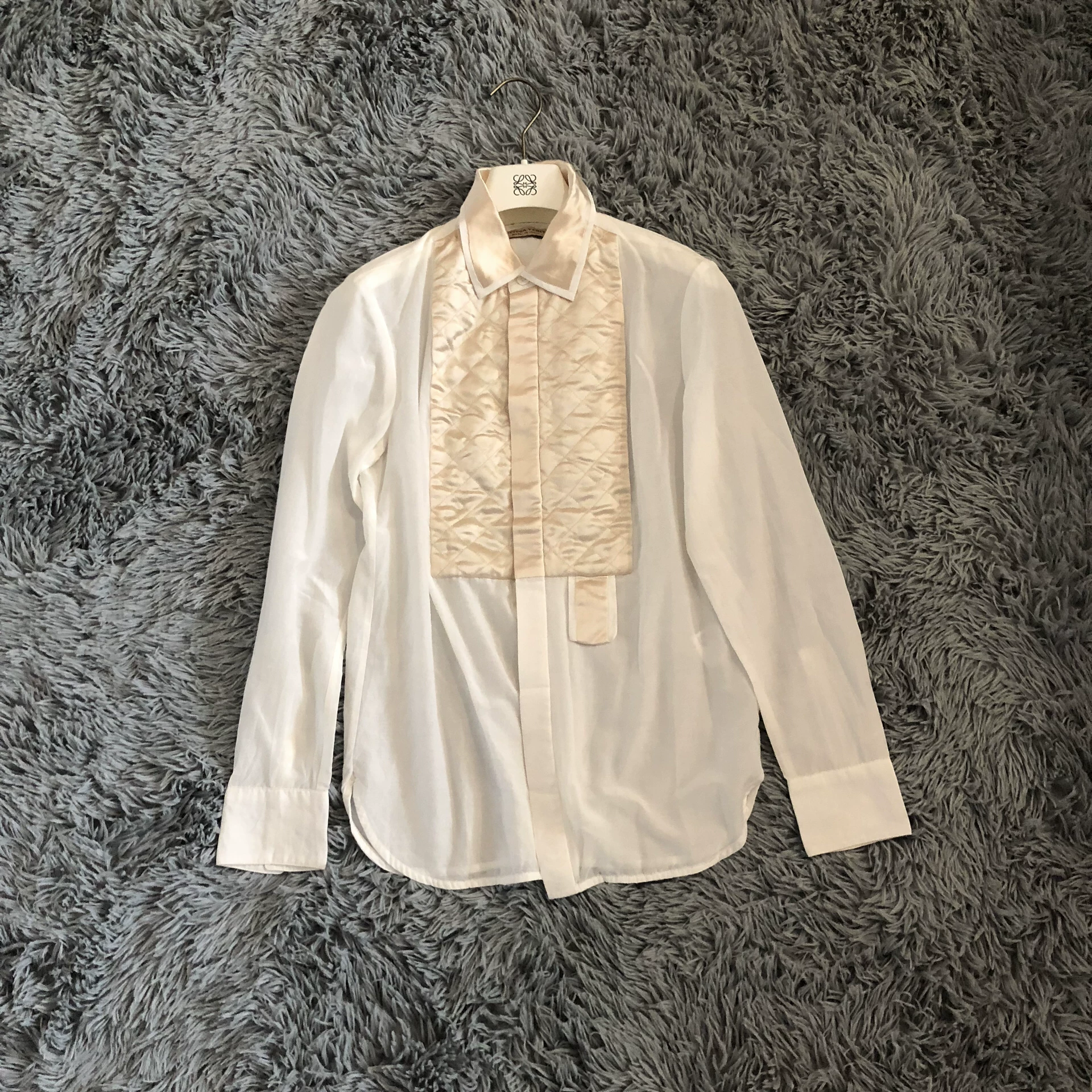 Bottega Veneta Diamond-Quilted White Shirt