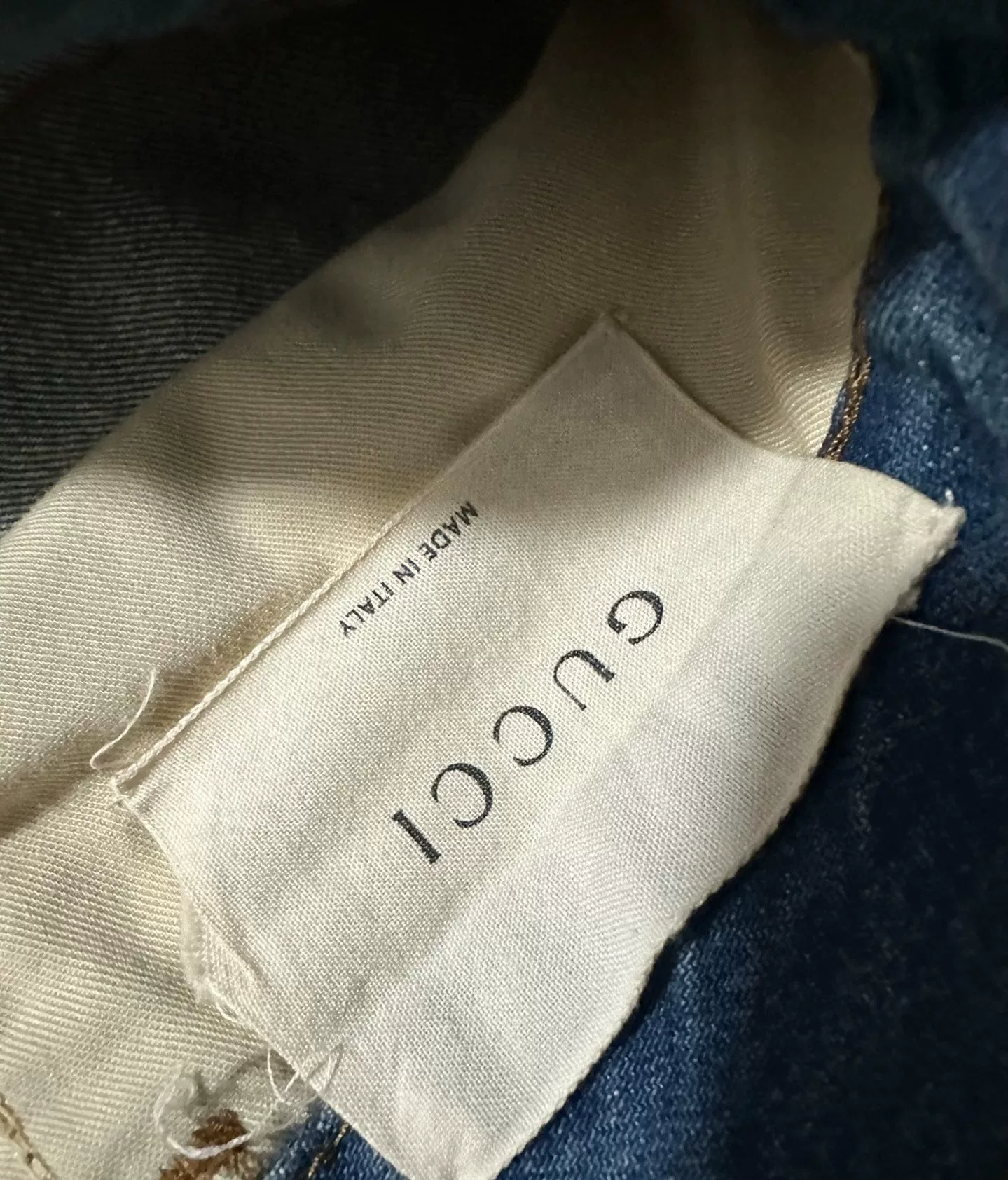 Gucci Coral Snake Washed Jeans — back