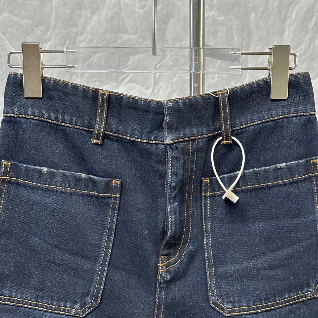 DIOR Washed Distressed Denim Shorts