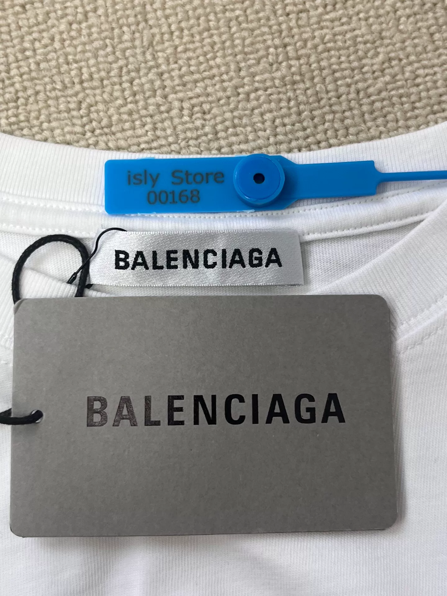 Balenciaga BB Logo White T-Shirt — back