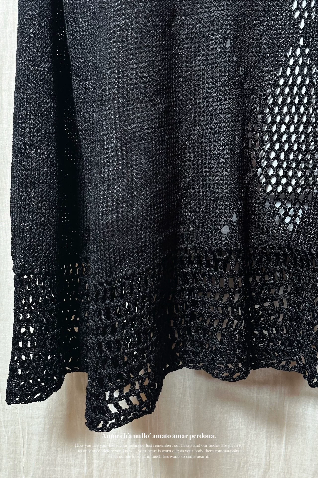 Yohji Yamamoto 2004SS Sheer Knit Top — label