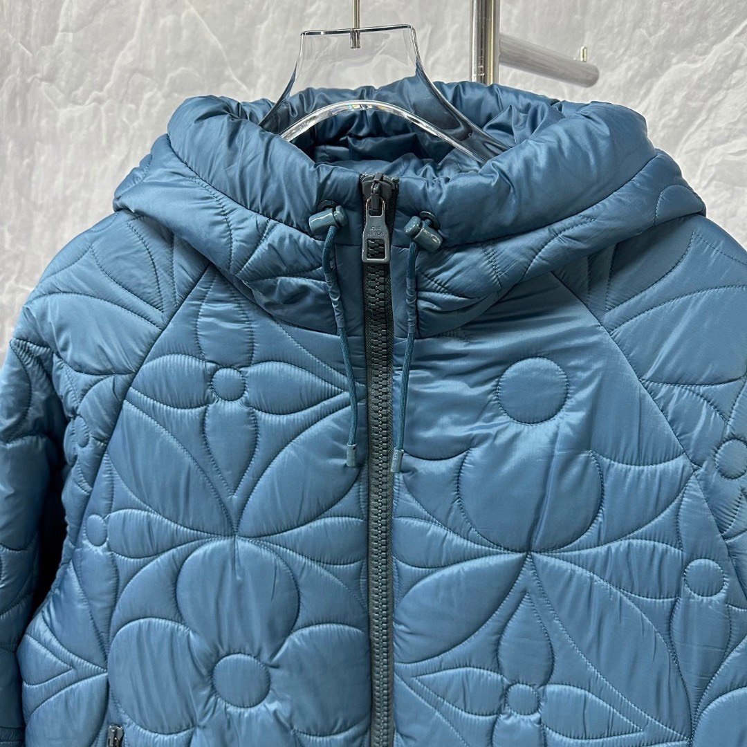 Louis Vuitton Embossed Monogram Cotton Coat — detail