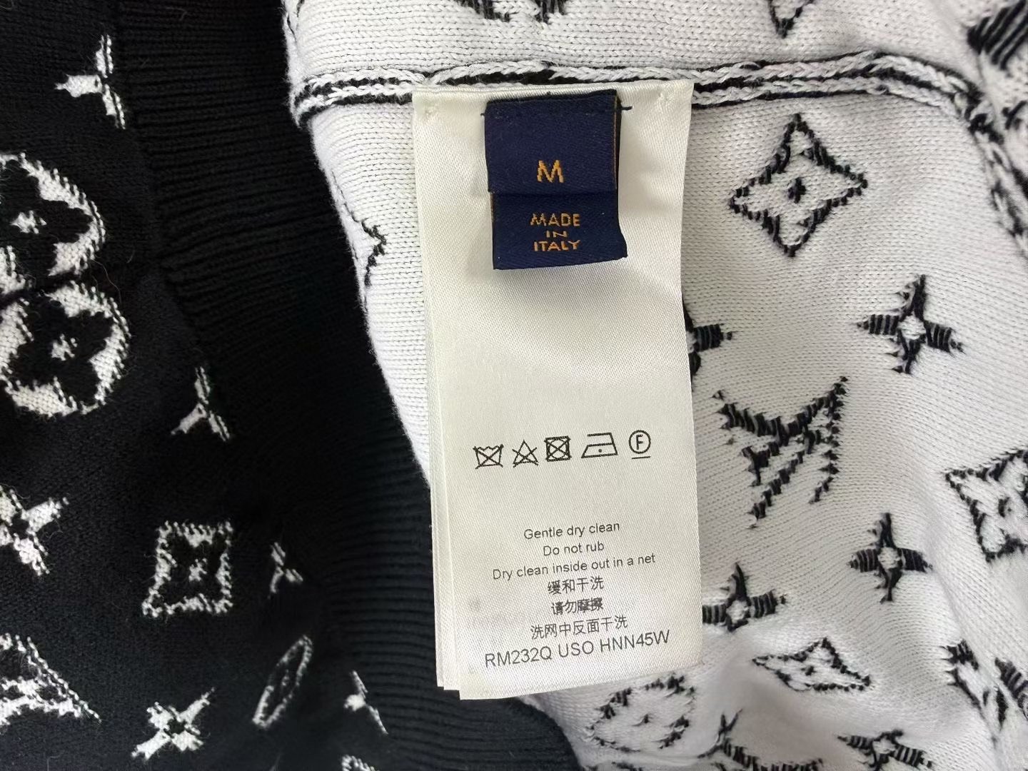 Louis Vuitton Monogram Gradient Knit Hoodie — label