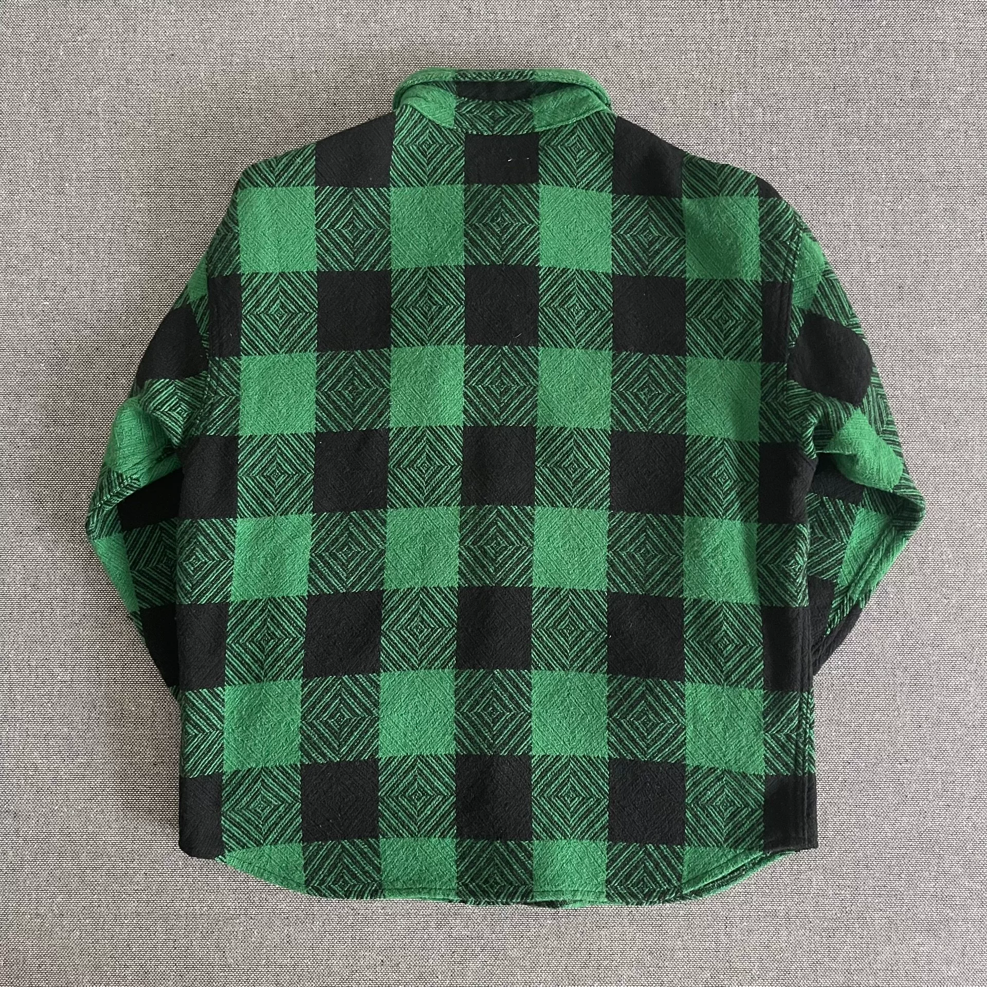 Tenderloin Green Plaid Wool Coat — front