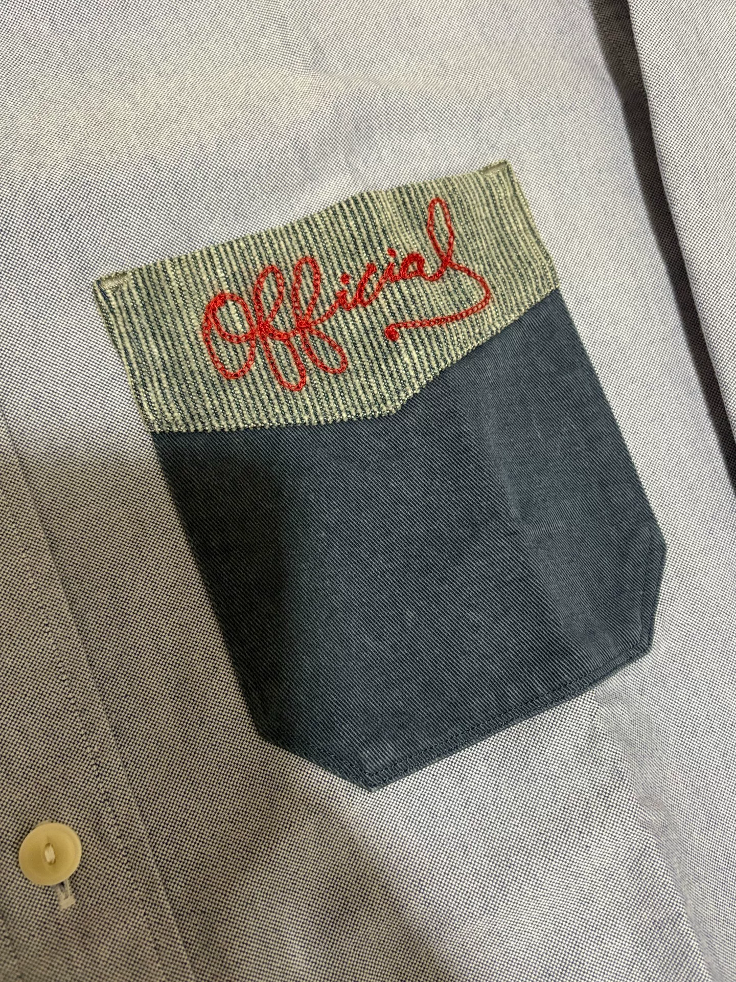 VISVIM 15AW Pocket Embroidery Long Sleeve Shirt — back